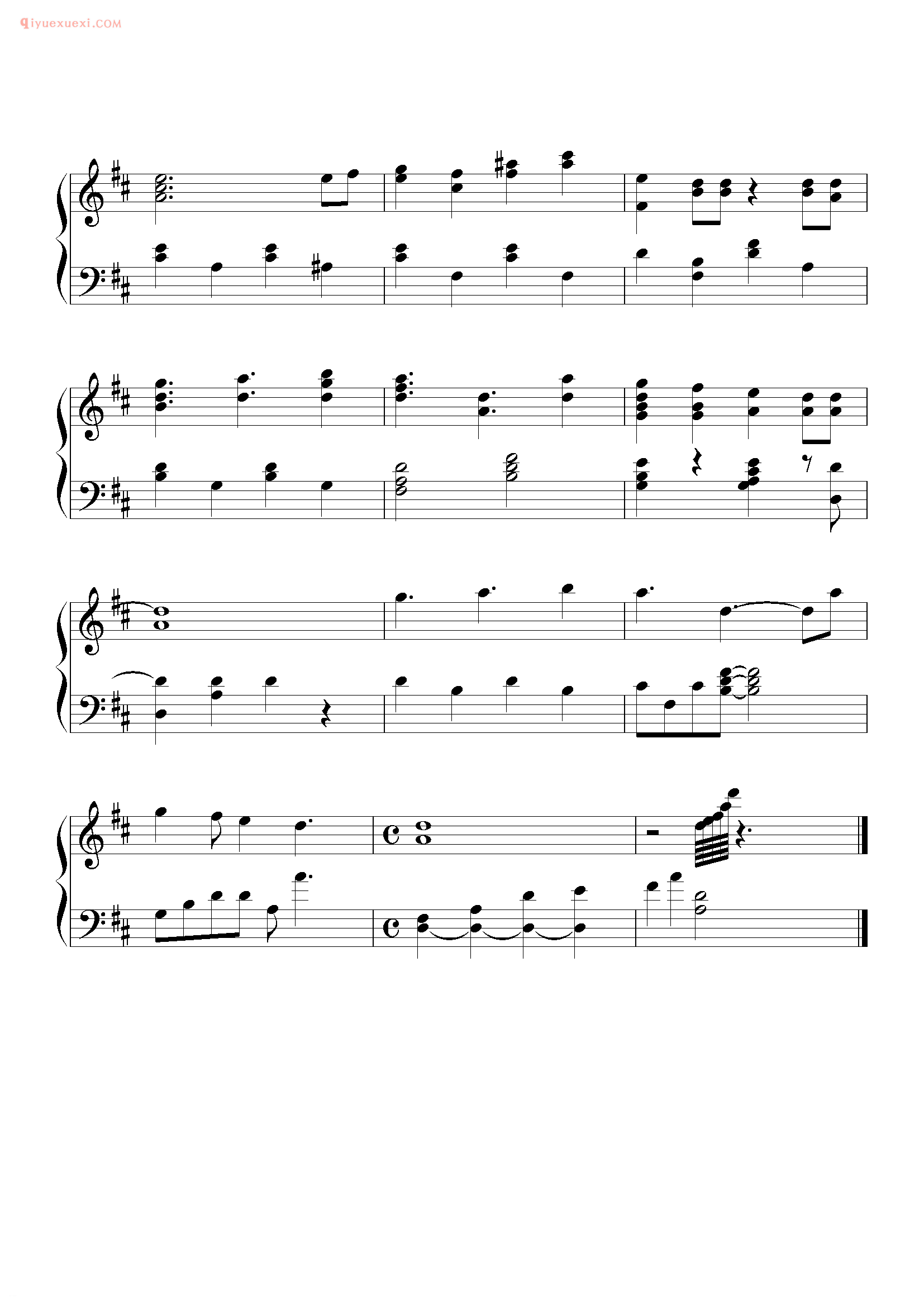 王菲歌曲《天上人间》钢琴谱五线谱