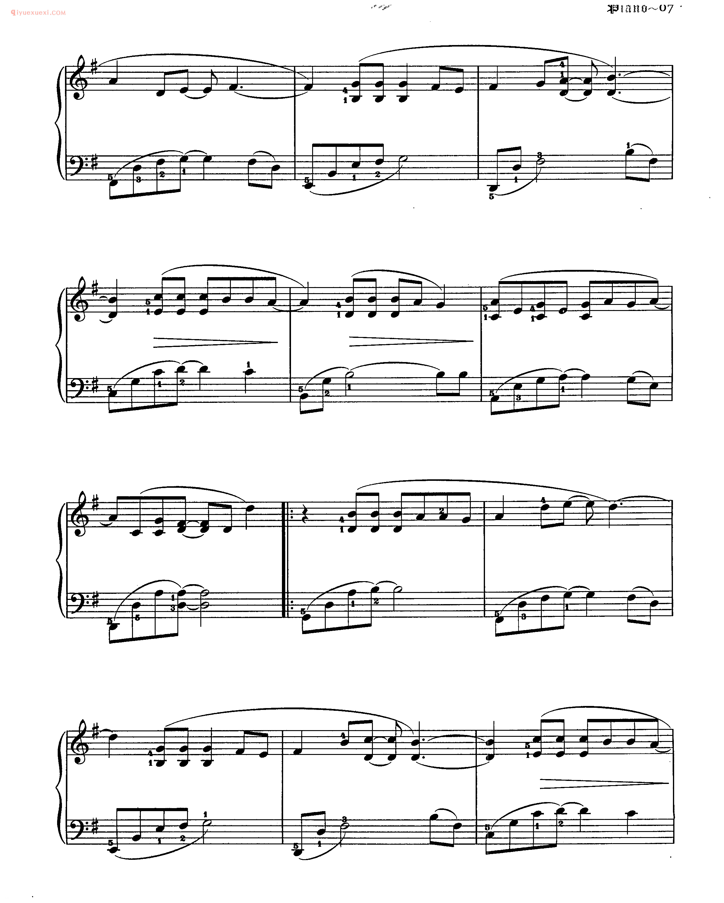 周杰伦歌曲《星晴》钢琴谱五线谱