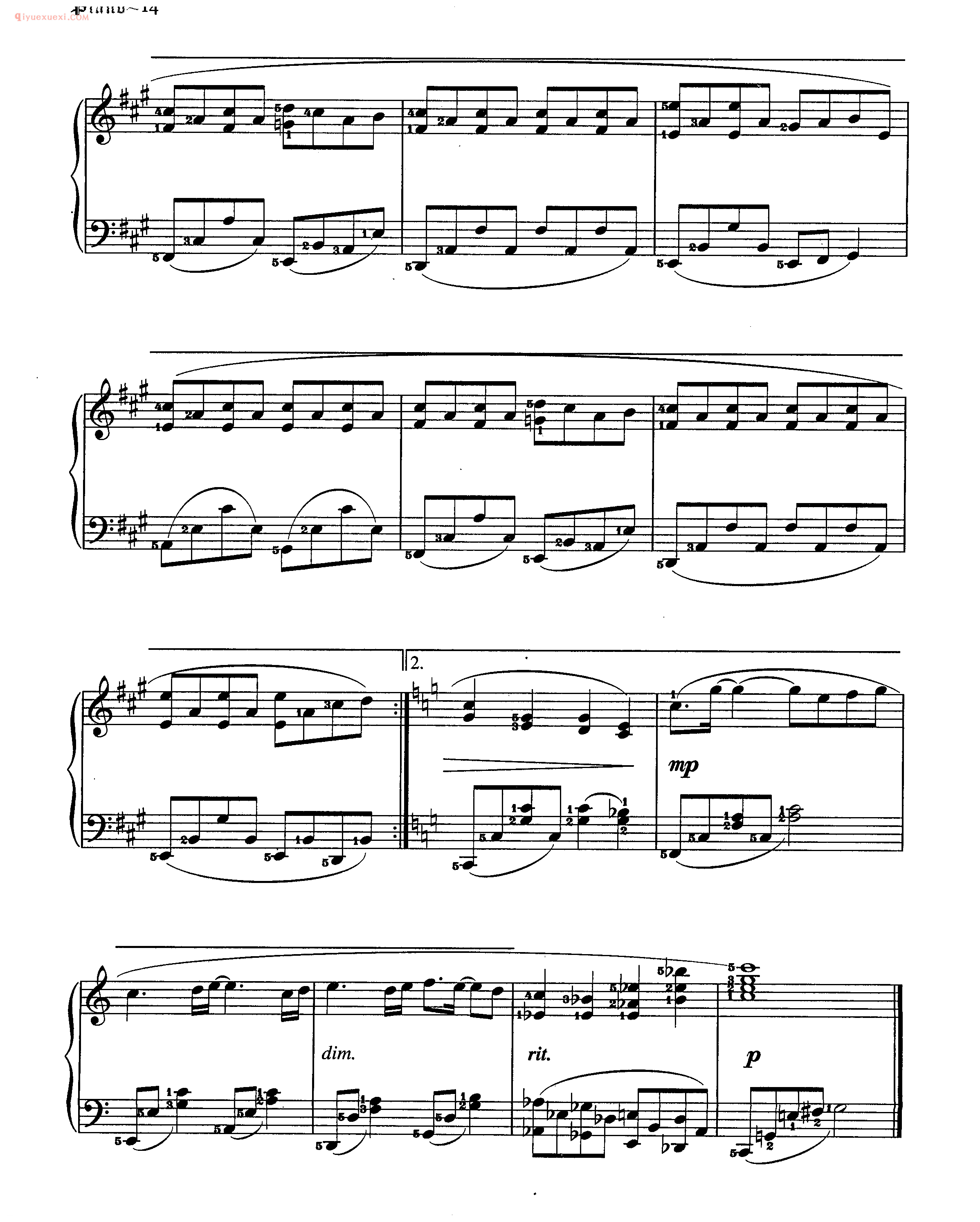 周杰伦歌曲《黑色幽默》钢琴谱五线谱