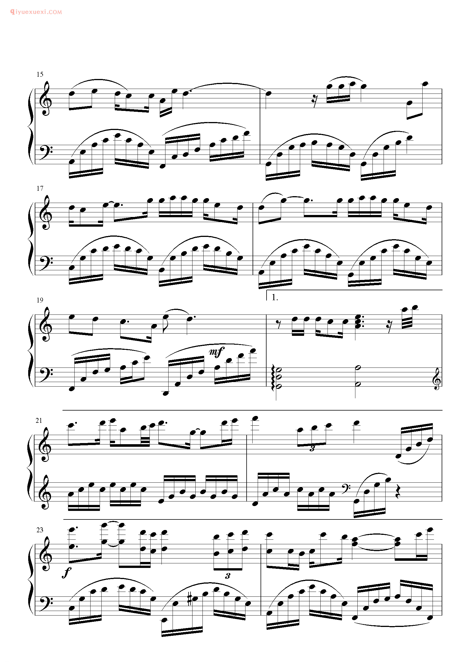 孙楠歌曲《若即若离》钢琴谱五线谱