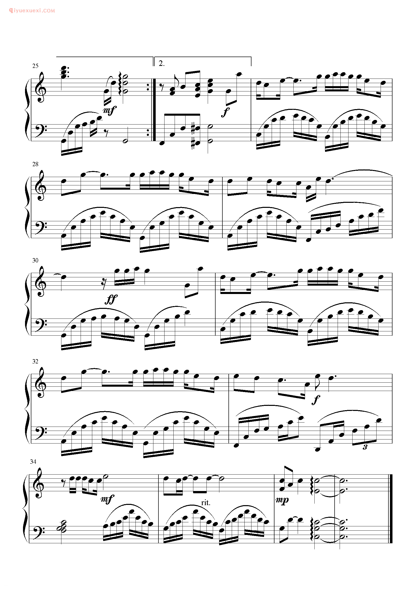 孙楠歌曲《若即若离》钢琴谱五线谱