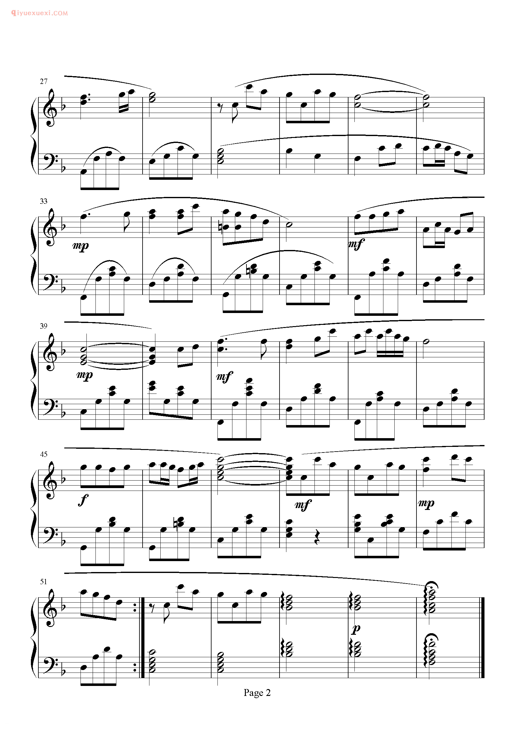 邓丽君歌曲《把我的爱情还给我》钢琴谱五线谱