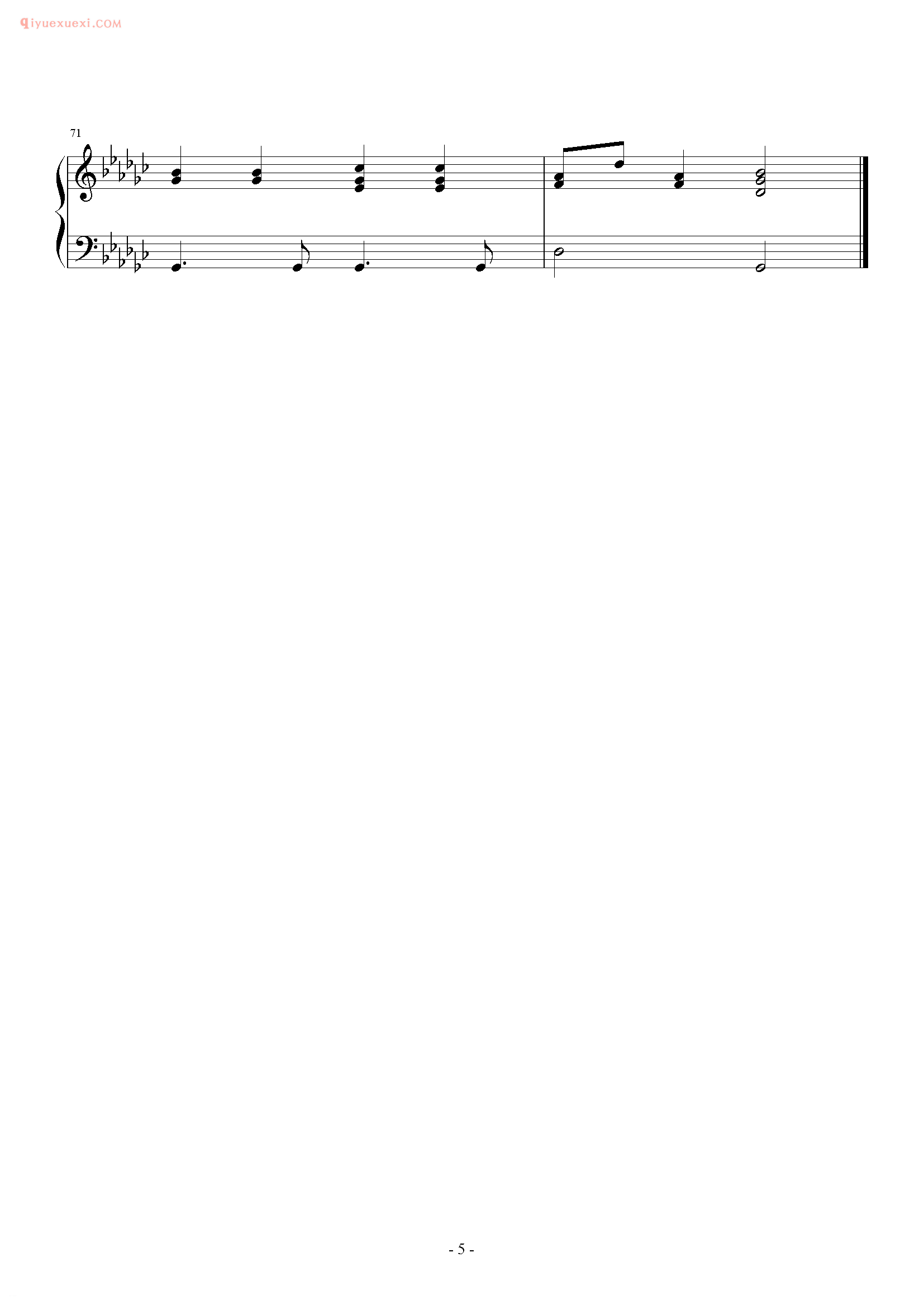 容祖儿歌曲《爱一个上一课》钢琴谱五线谱