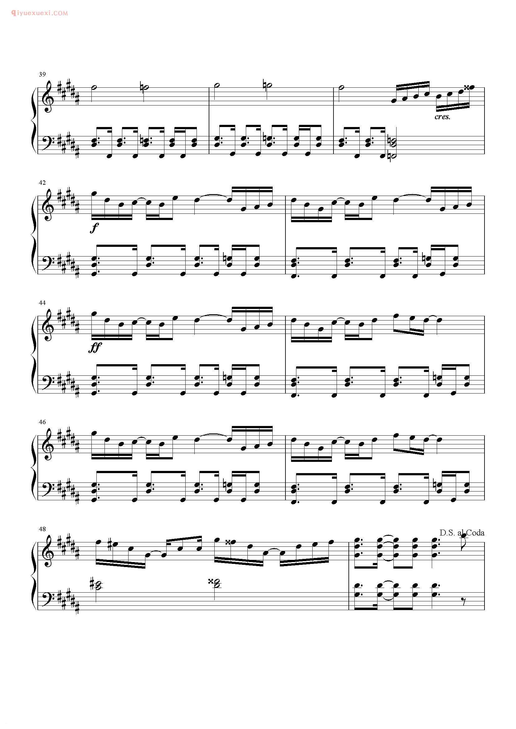 容祖儿歌曲《电我》钢琴谱五线谱