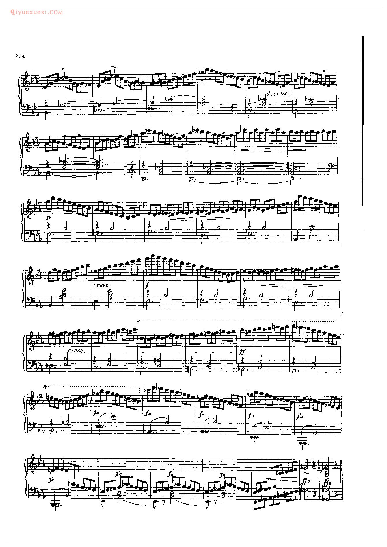 钢琴曲精选：即兴曲（第2首〉(Impromptu ll , Op. 90一2 )舒柏特