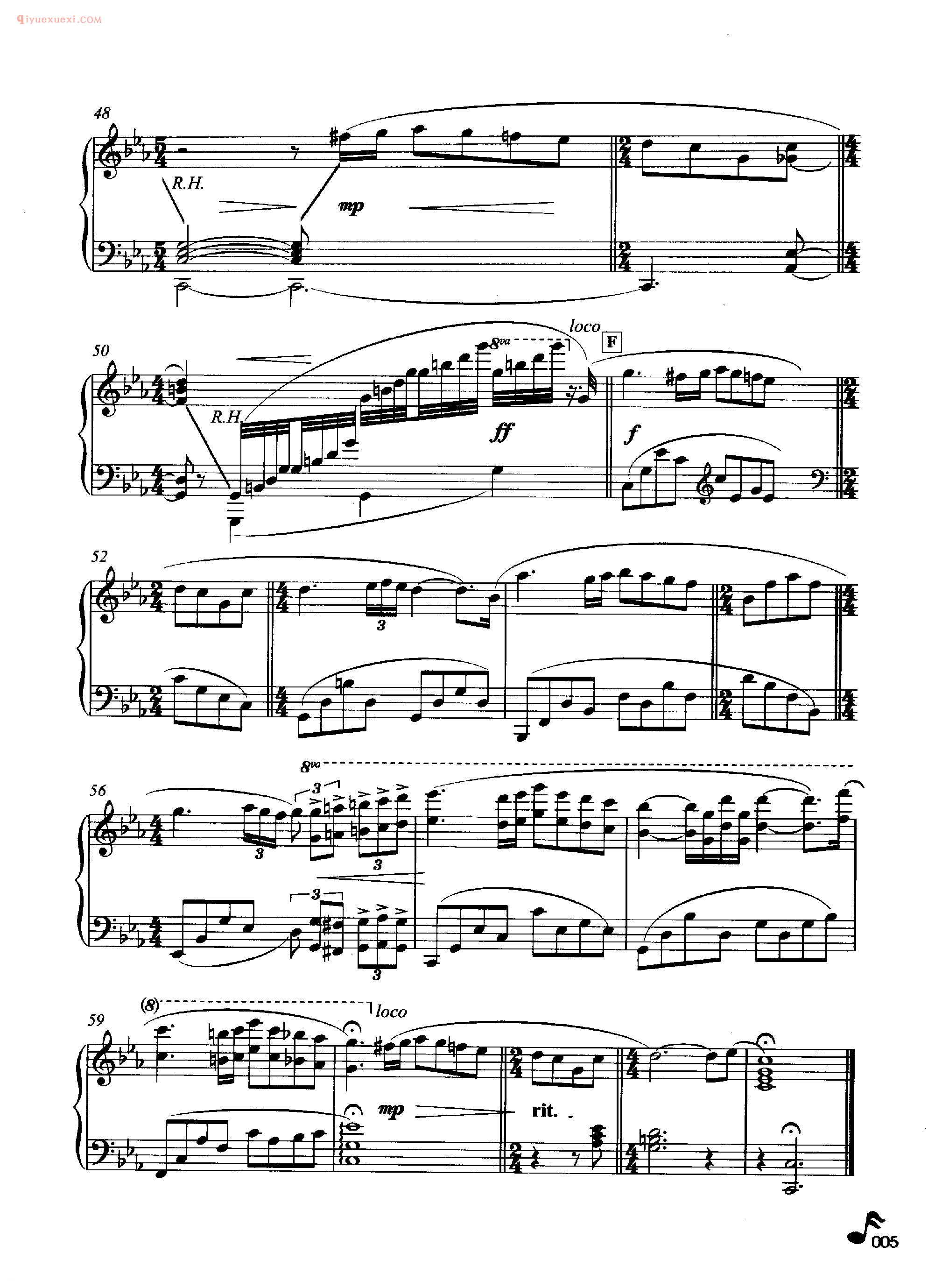 理查德·克莱德曼钢琴名曲《爱的协奏曲》钢琴乐谱