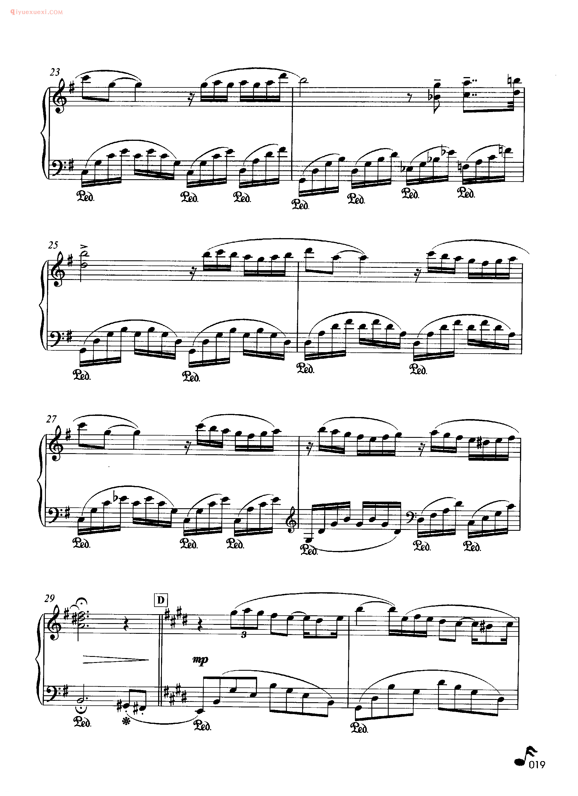 理查德·克莱德曼钢琴名曲《情人》钢琴乐谱