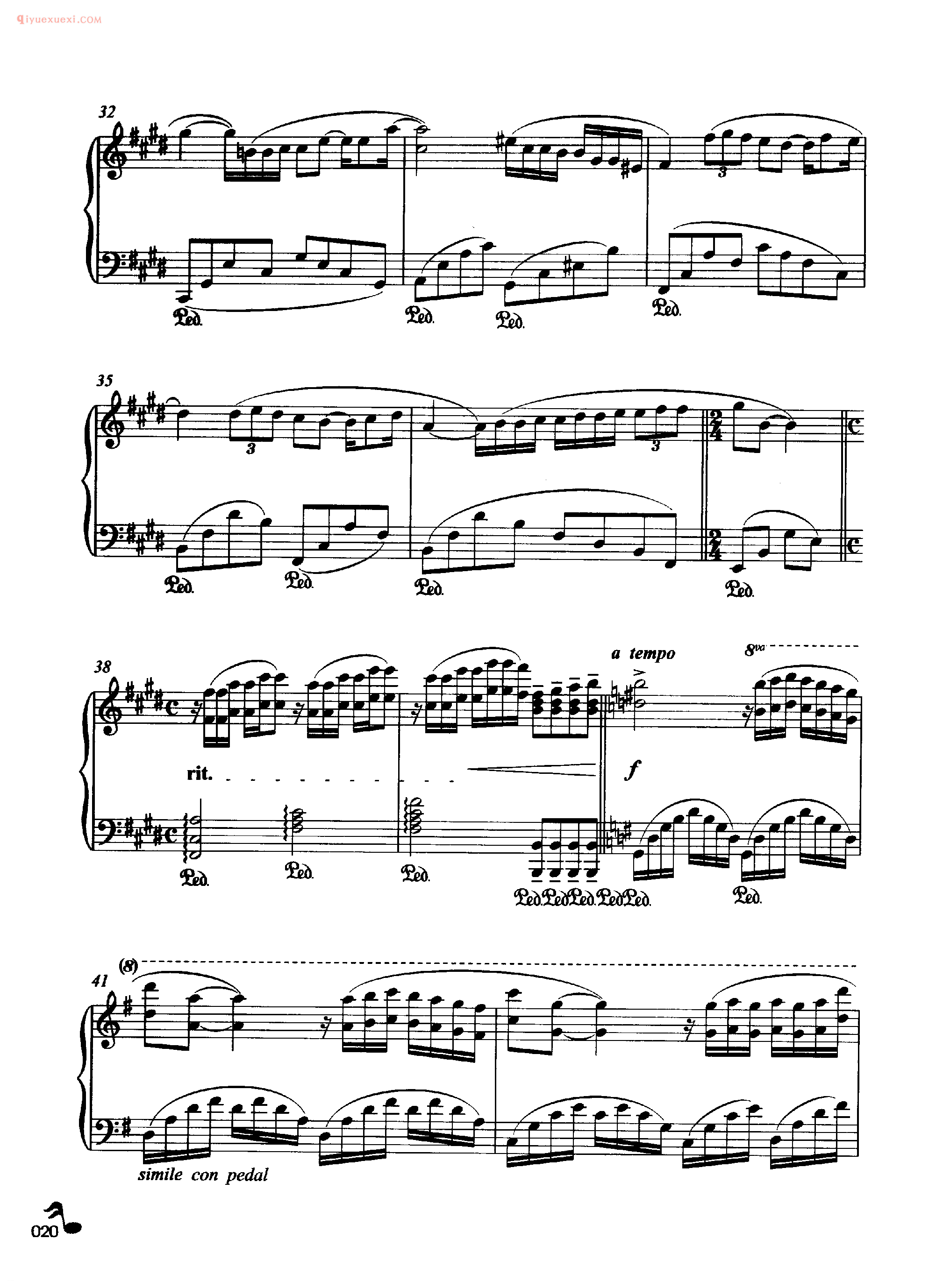 理查德·克莱德曼钢琴名曲《情人》钢琴乐谱