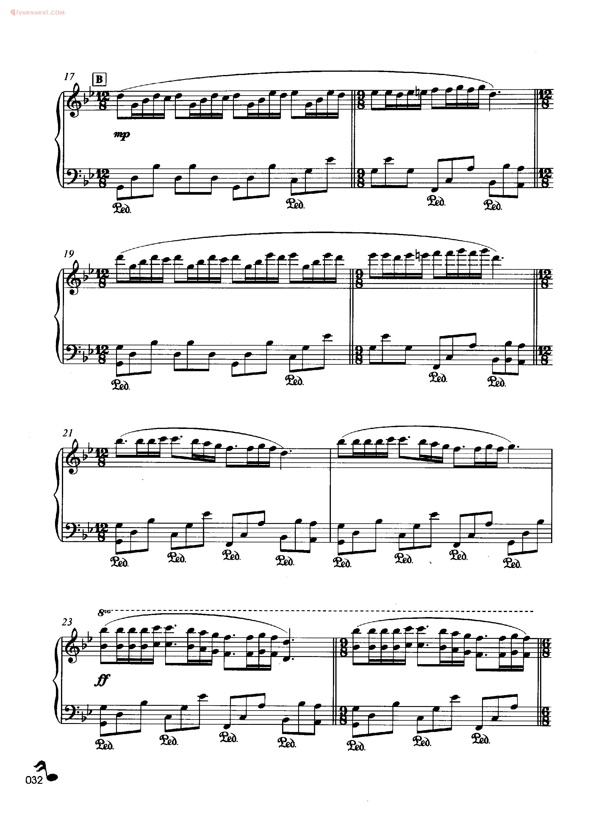 理查德·克莱德曼钢琴名曲《梦中的婚礼》钢琴乐谱
