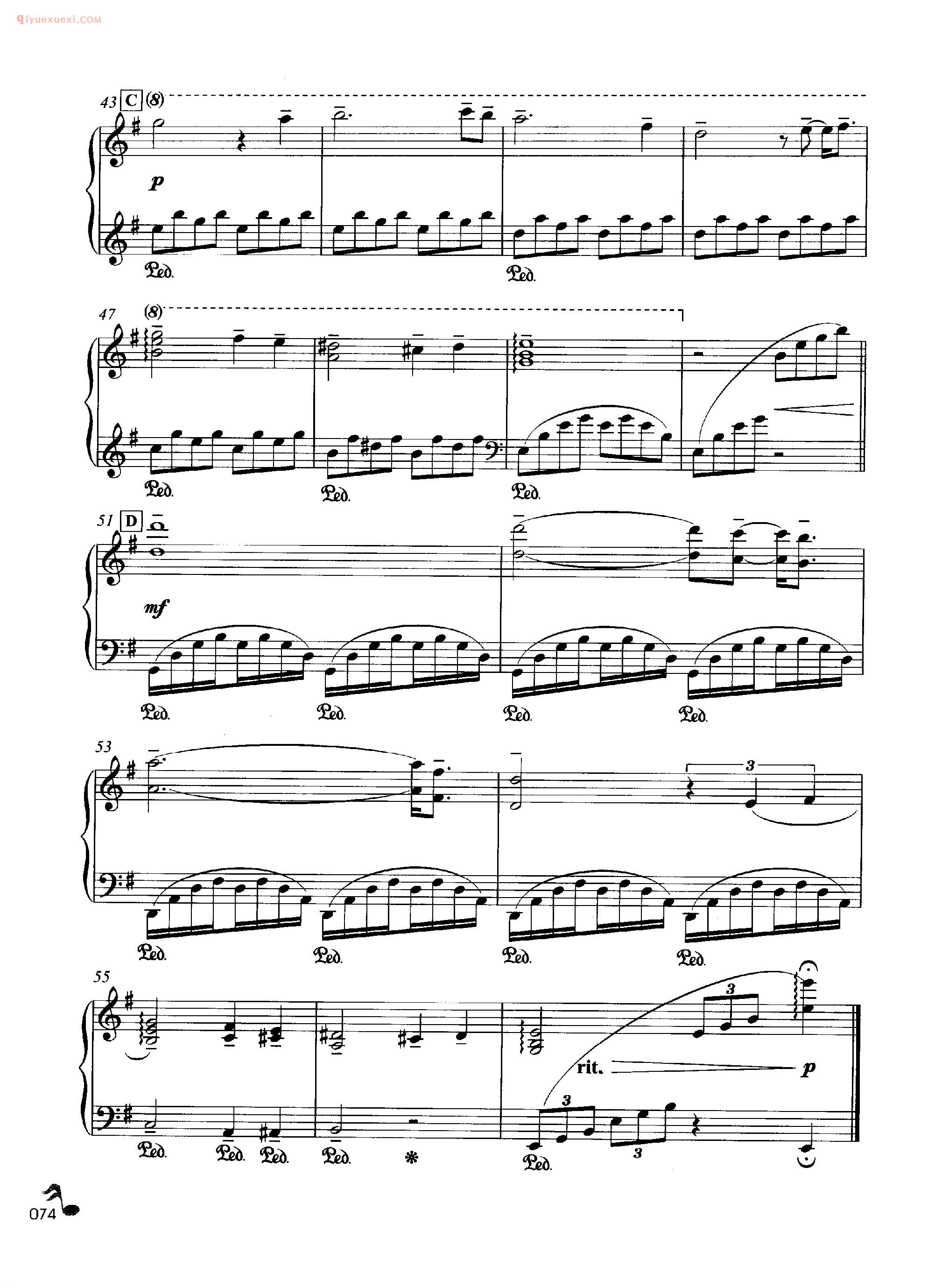 理查德·克莱德曼钢琴名曲《绿袖子》钢琴乐谱