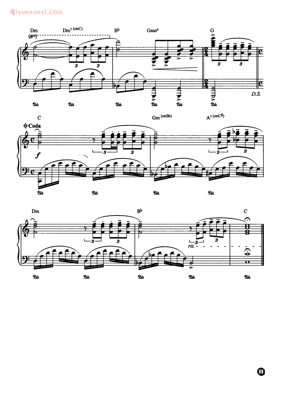 理查德克莱德曼名曲_渔光曲_钢琴乐谱