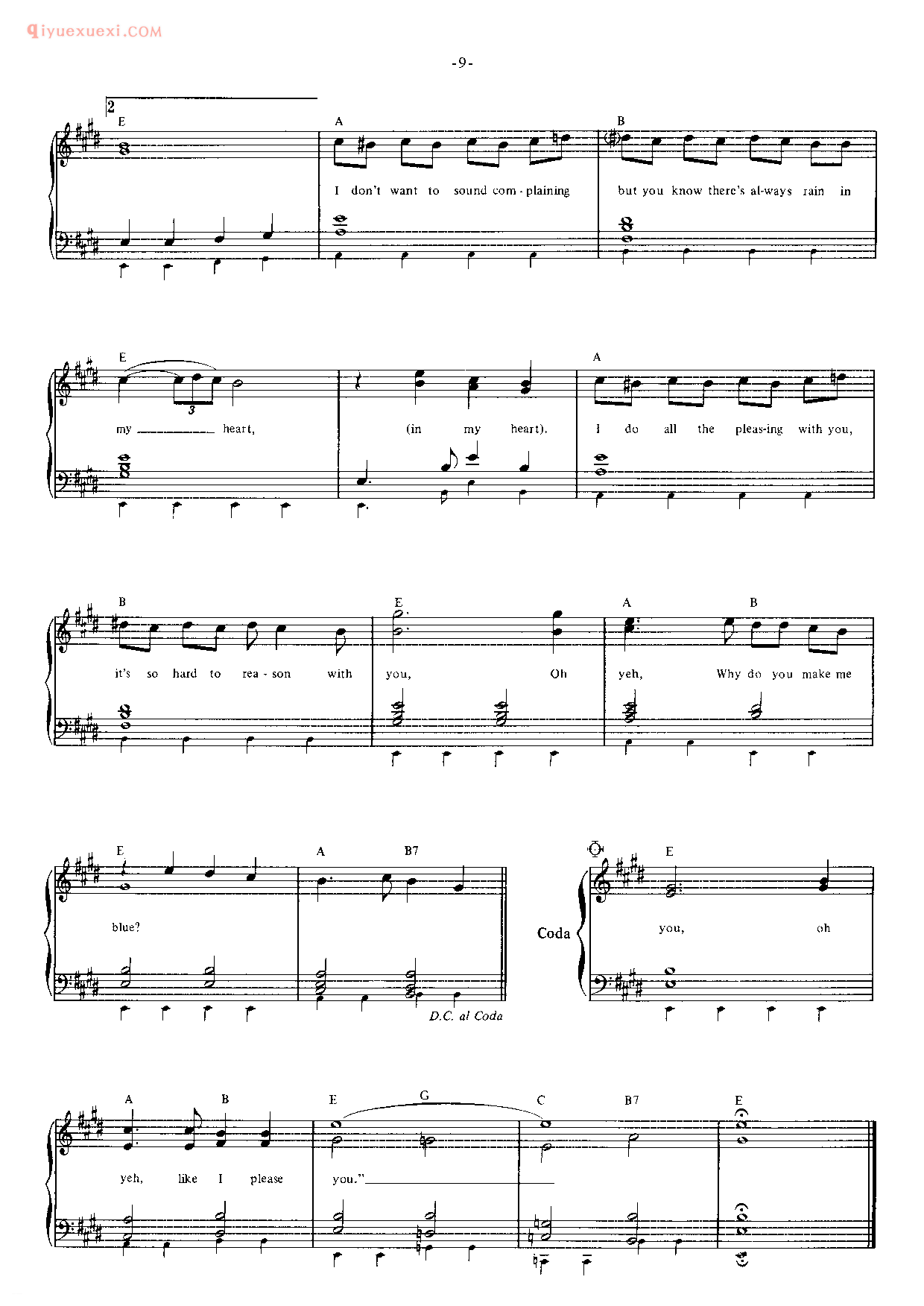 披头士/甲壳虫乐队钢琴乐曲谱《Please Please Me》英国摇滚乐队