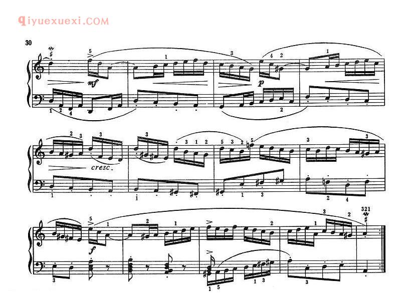 巴赫初级钢琴练习曲_谐谑曲_练习连奏与断奏的对比及两手的独立