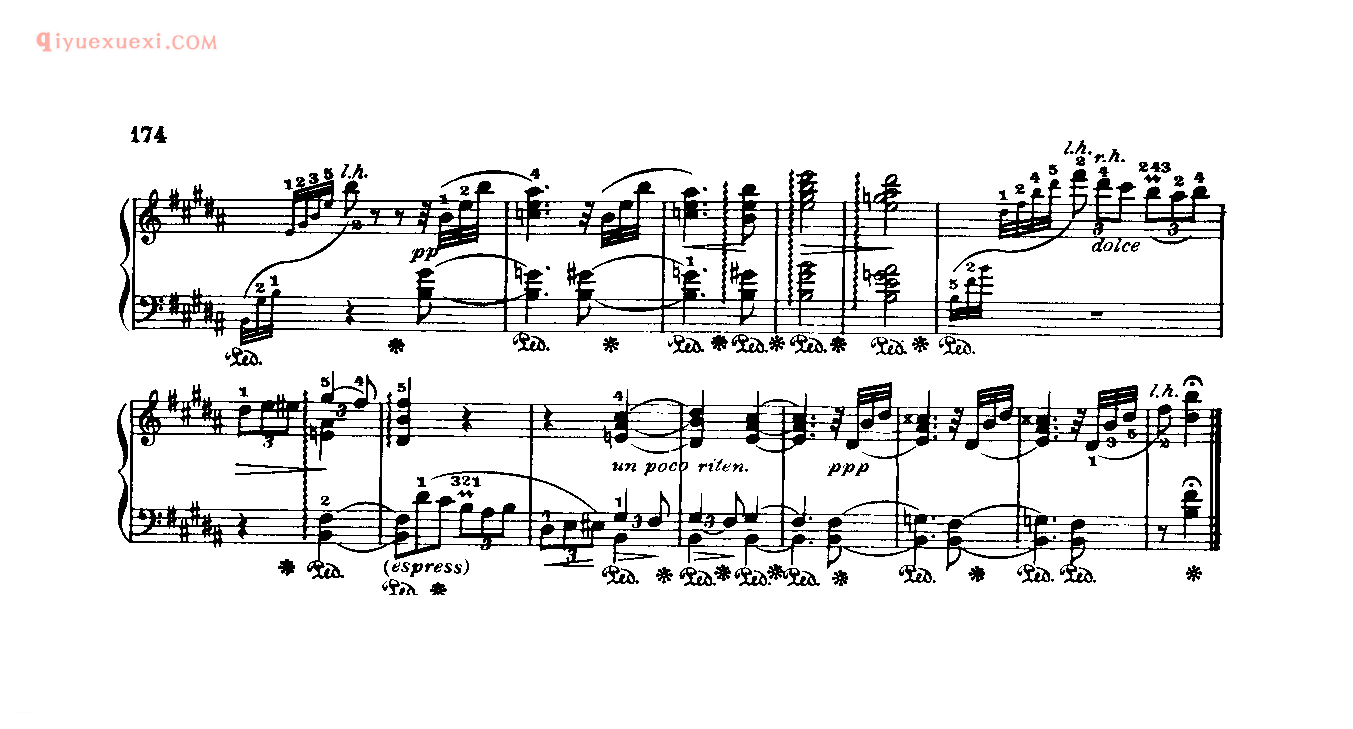 世界钢琴名曲谱_梦幻曲(作品9之4)_理查德·斯特劳斯