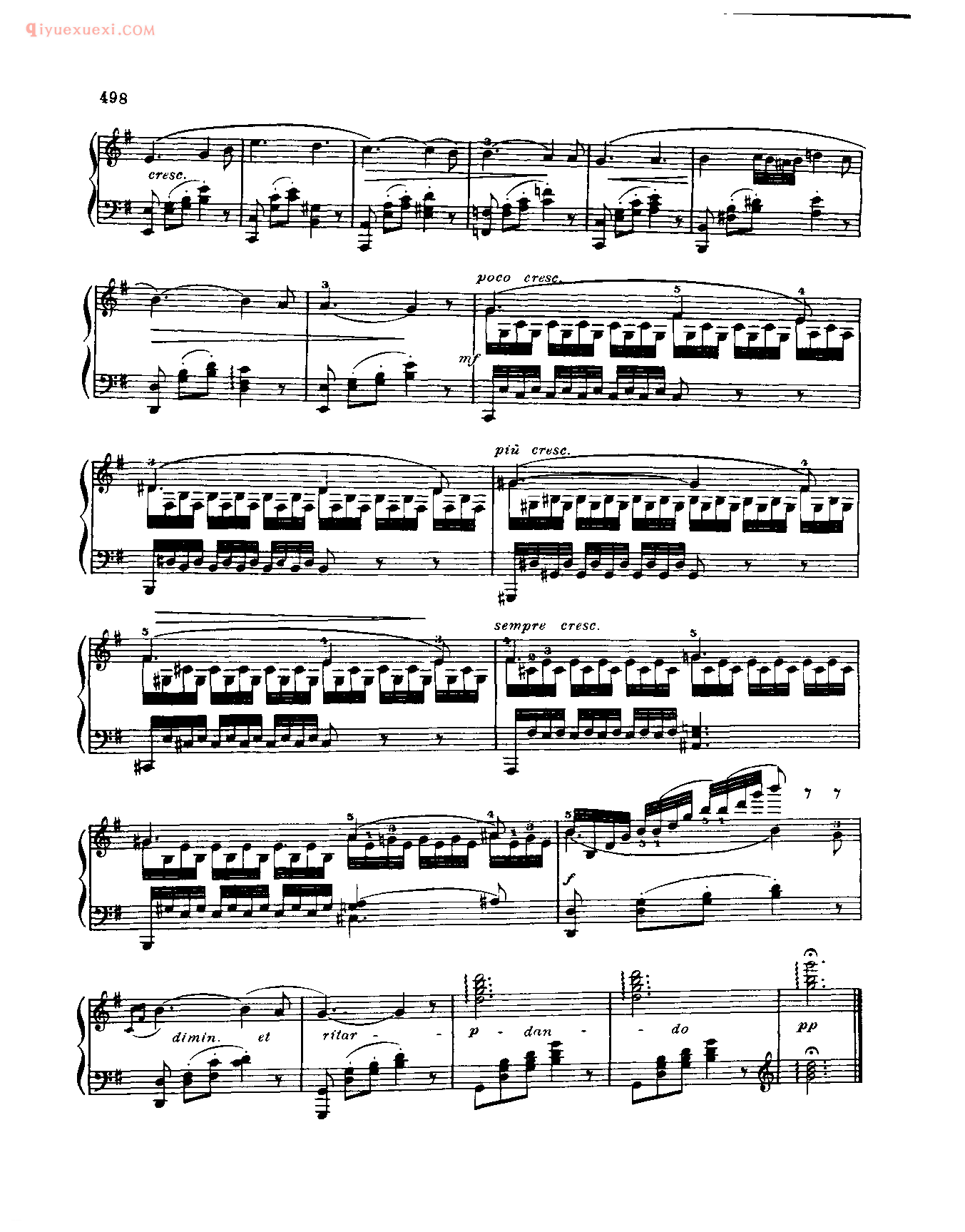 世界钢琴名曲谱_金星之歌_选门歌剧《汤豪塞》_瓦格纳