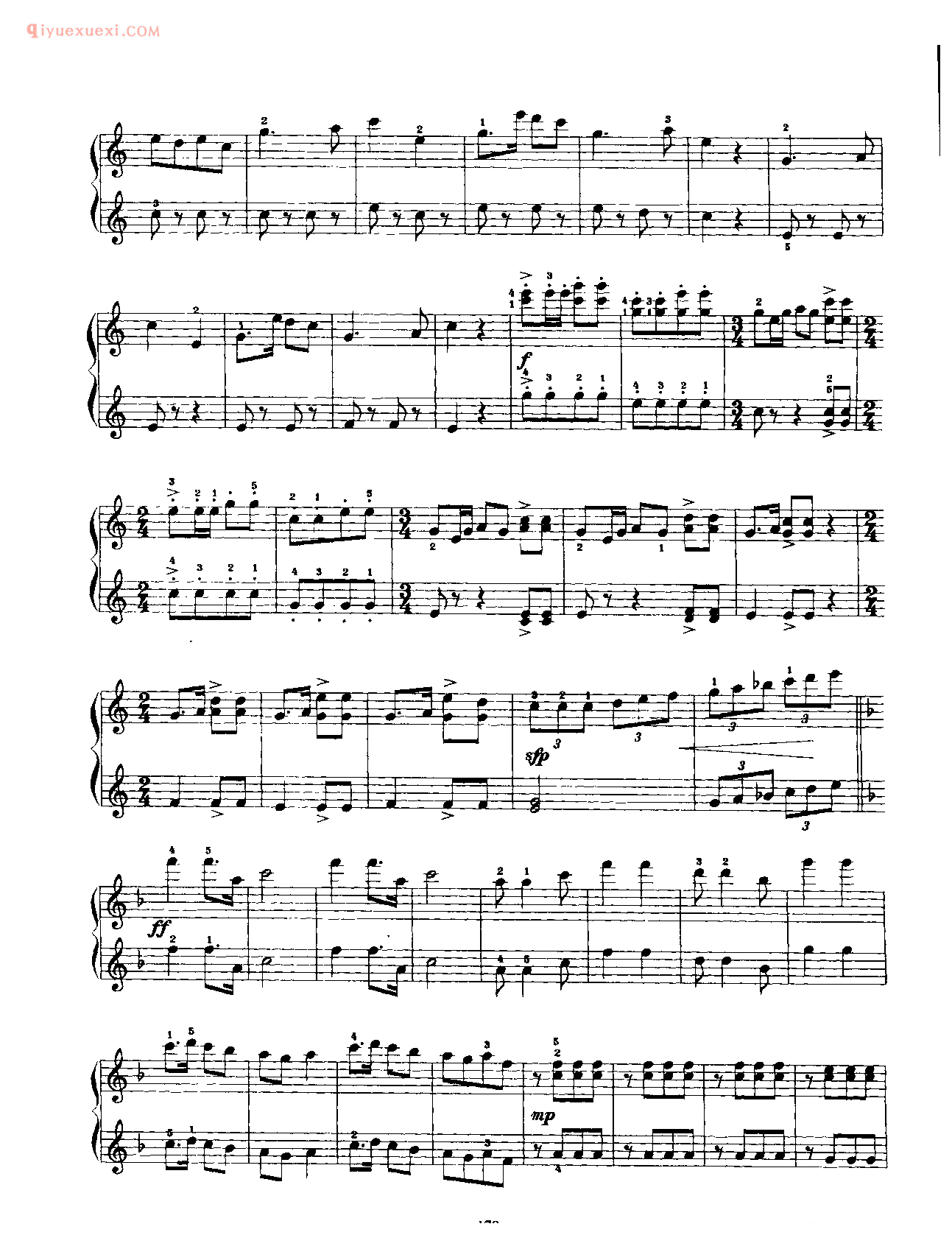 中国钢琴乐曲谱_保卫黄河（四手联弹) _叶飞改编