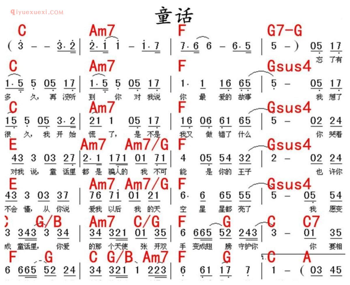 童话简谱