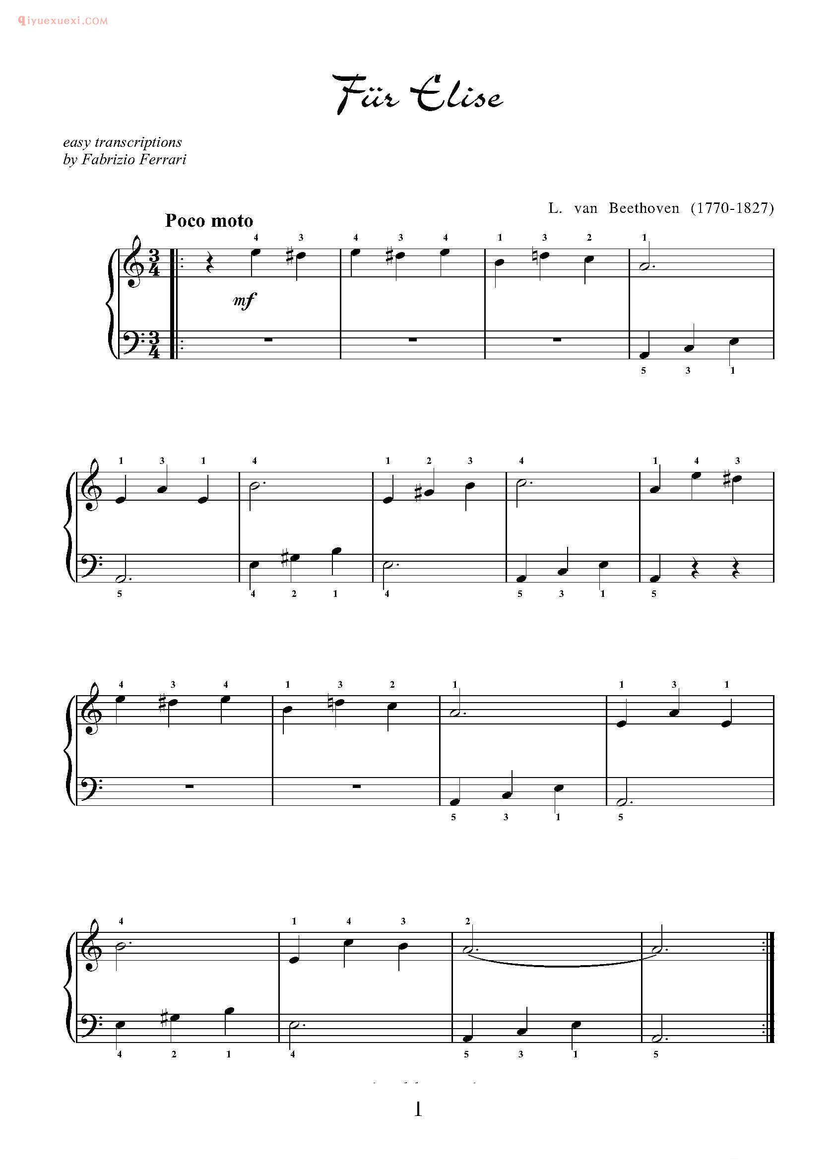 简单钢琴乐曲十首_外国超级简单钢琴练习曲十10五线谱