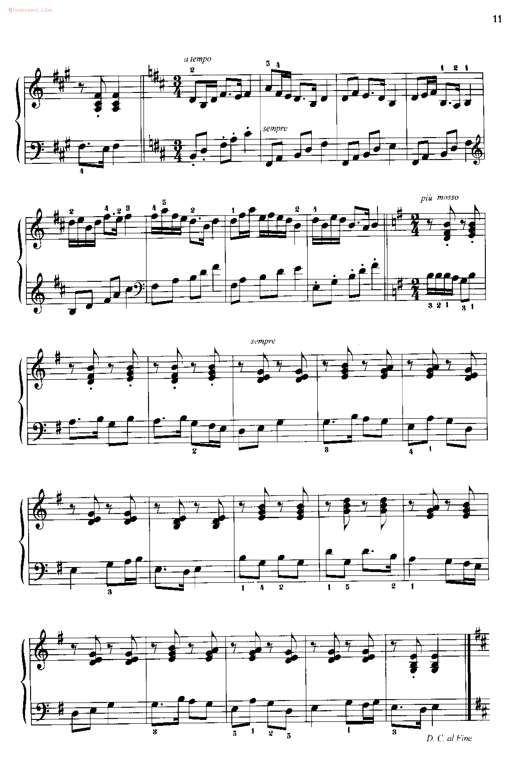 民歌钢琴谱_采茶（浙江）_Picking tea （zhejiang）