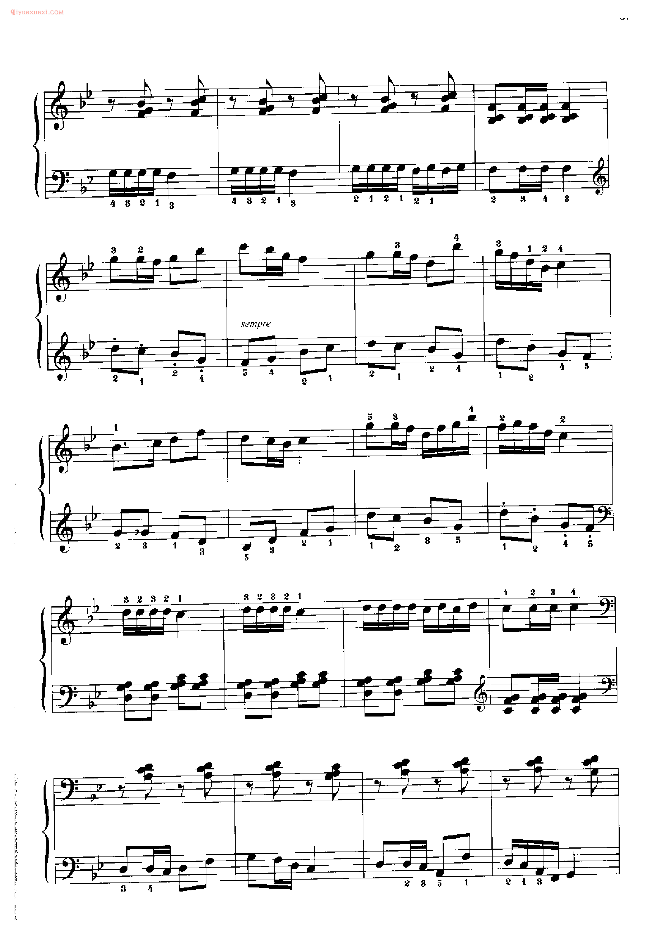 民歌钢琴谱_凤阳花鼓(之一)_Fengyang flower drum(first )