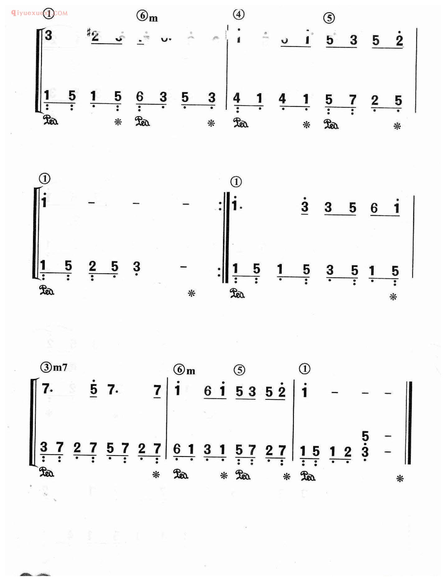 邓丽君歌曲钢琴简谱_何日君再来_沈华词 苑宏昭曲