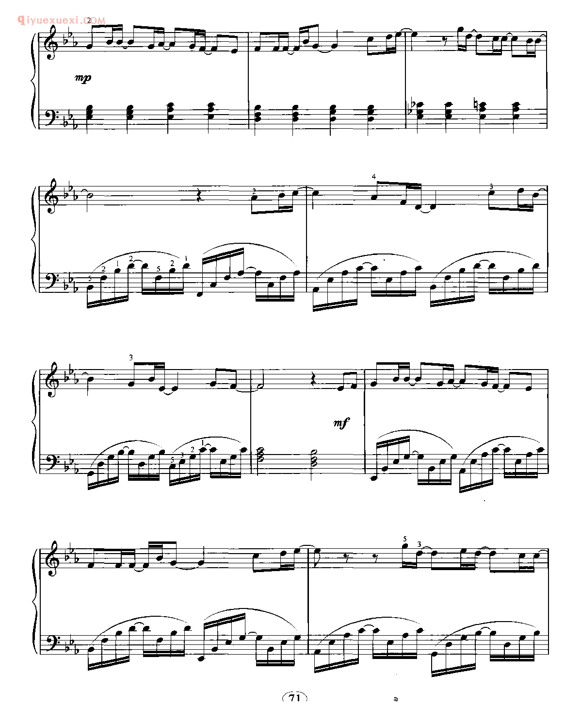 Piano_钢琴五线谱_韩国电视剧《钢琴》主题曲