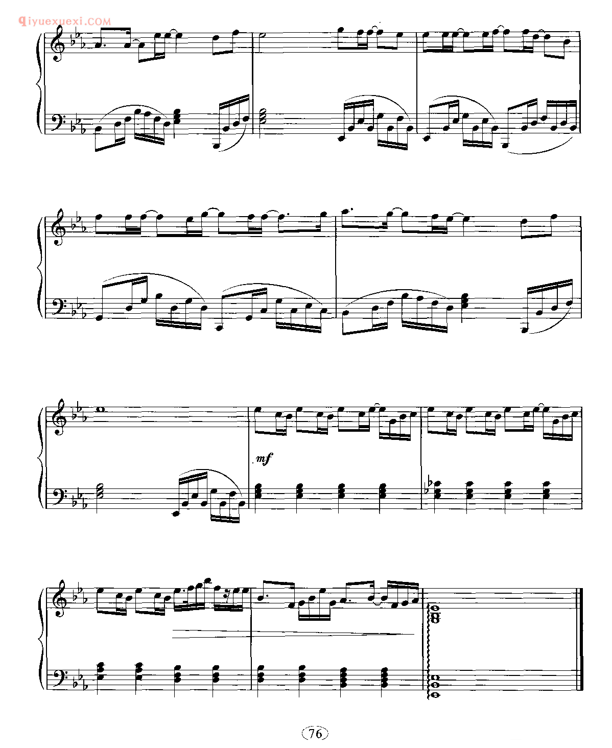 Piano_钢琴五线谱_韩国电视剧《钢琴》主题曲