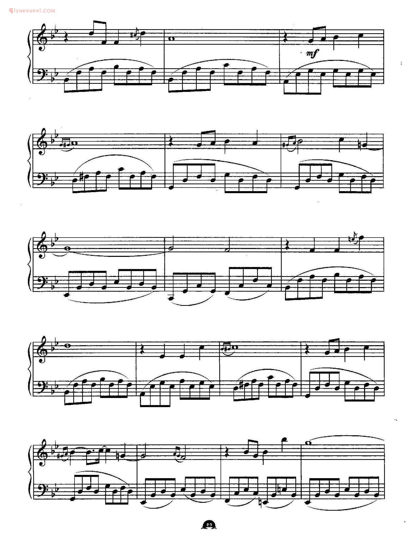 连连看背景音乐五线谱(1)_QQ游戏音乐钢琴曲