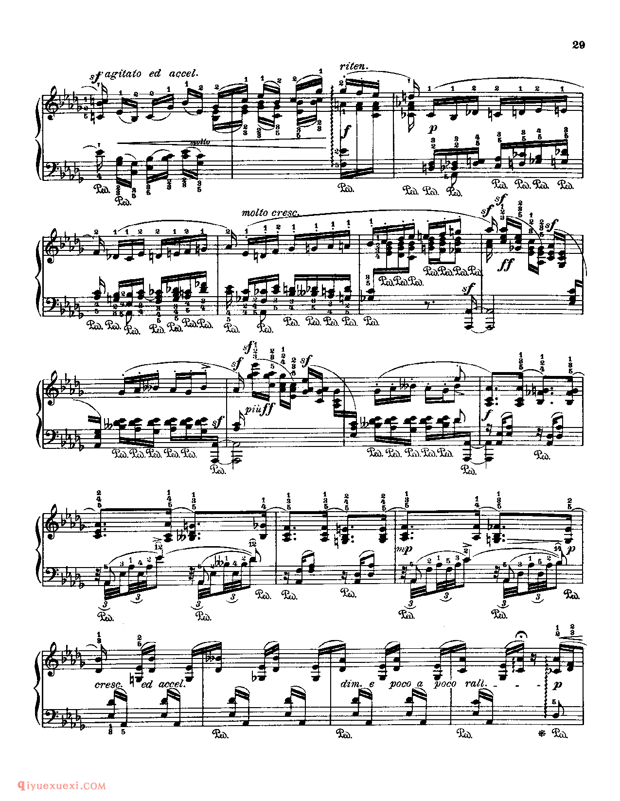 Fr.Chopin Op.10 NO.3(Fur die linke hand allein)Godowsky_Chopin_超高难度钢琴谱