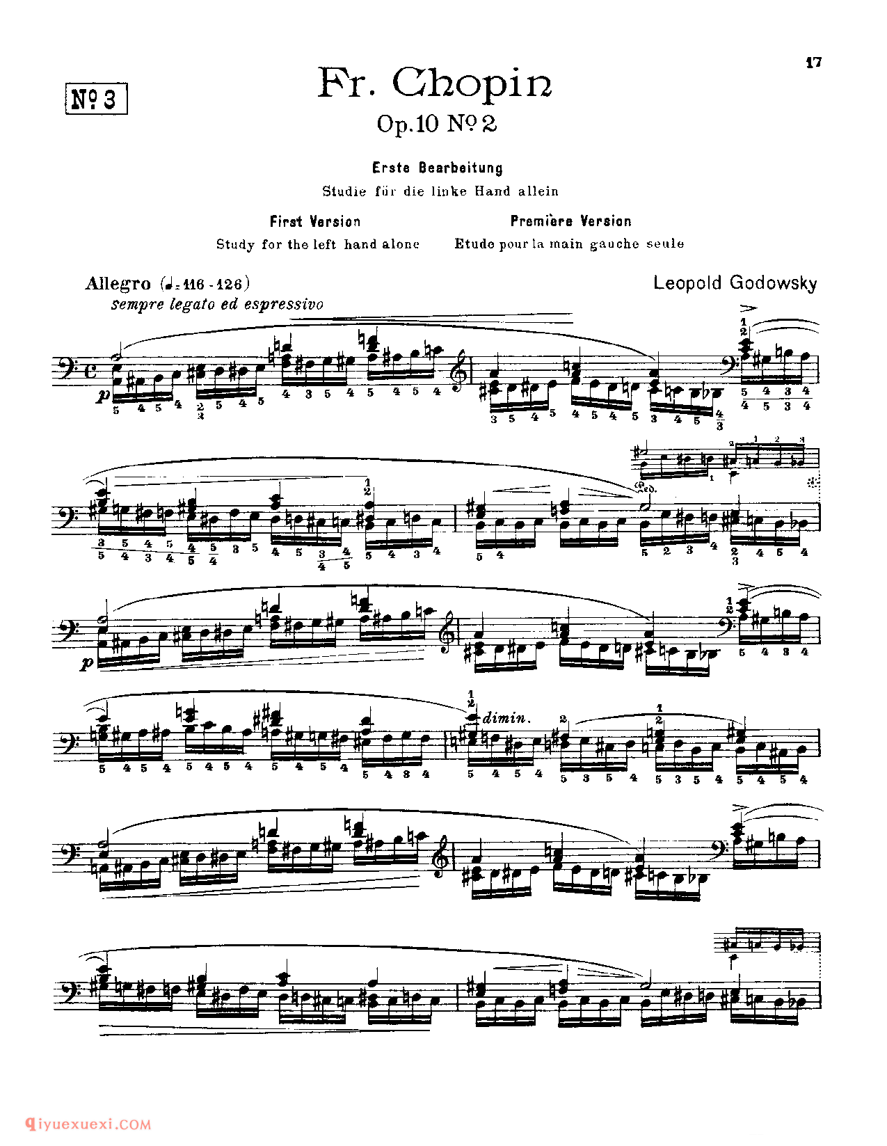Fr.Chopin Op.10 NO.2(Erste Bearbeitung)Godowsky_Chopin_超高难度钢琴谱