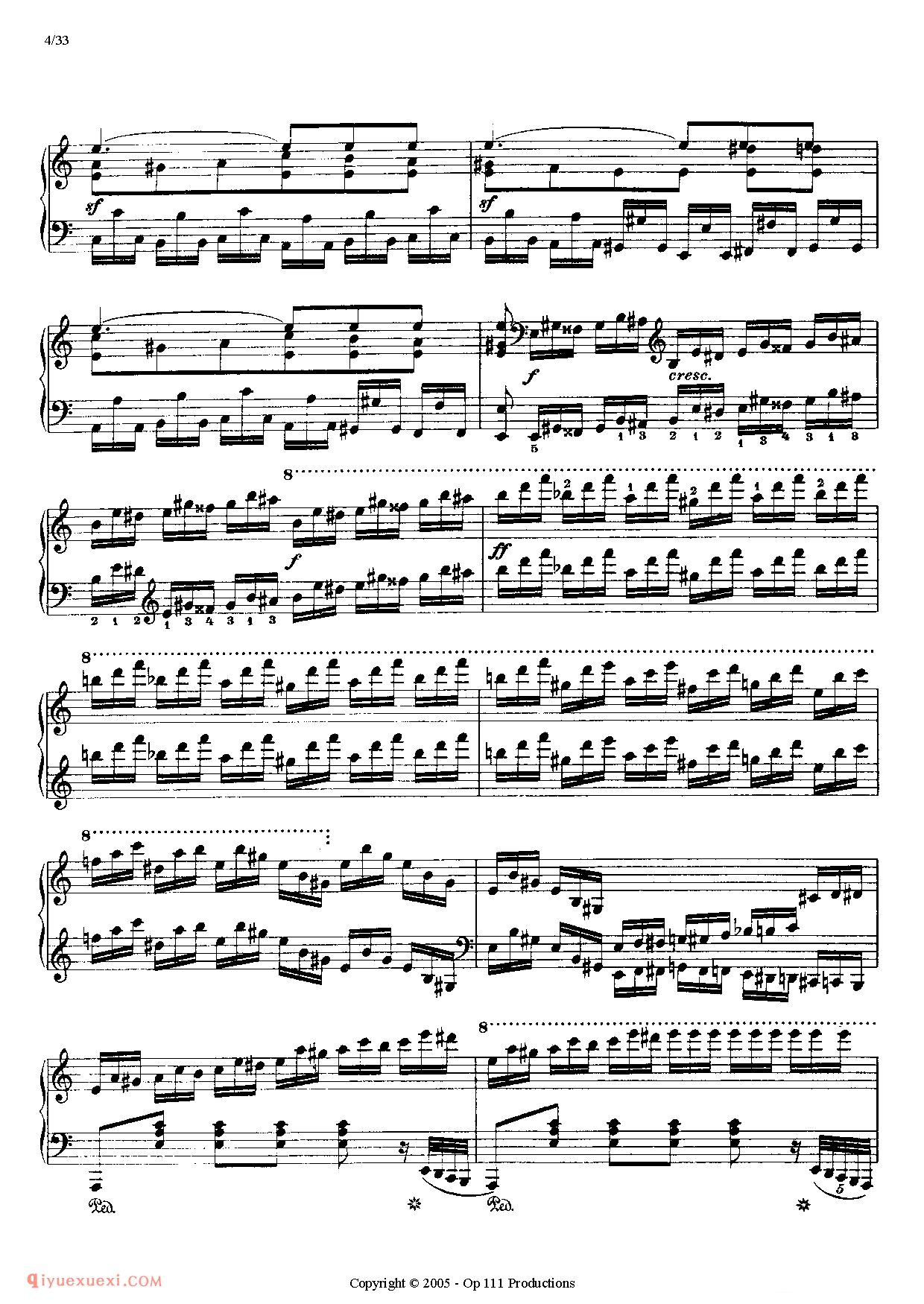 李斯特超级技巧练习曲（Liszt 12 Etudes D'execution Transcendante）初版超技_超高难度钢琴谱