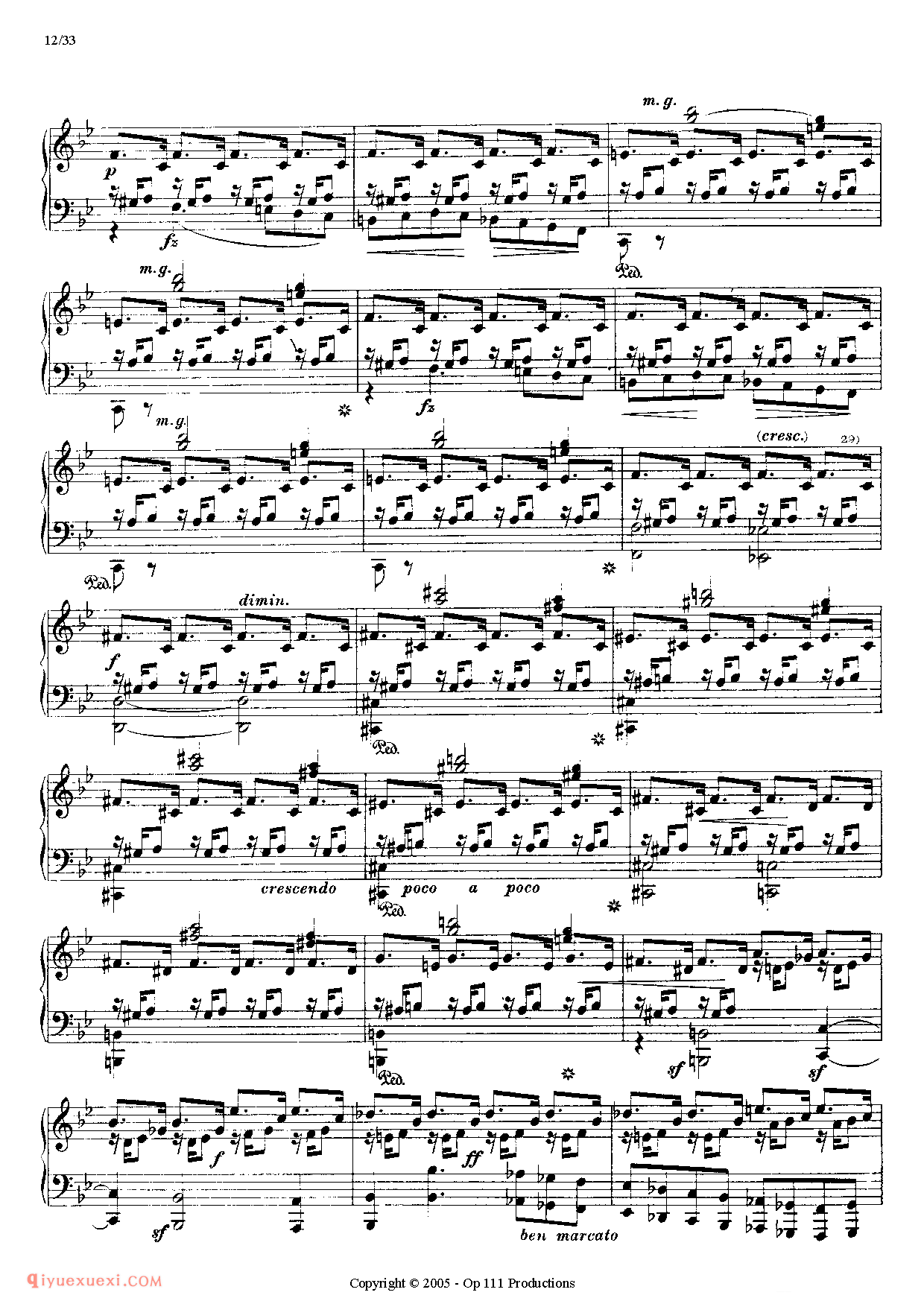 李斯特超级技巧练习曲（Liszt 12 Etudes D'execution Transcendante）初版超技_超高难度钢琴谱