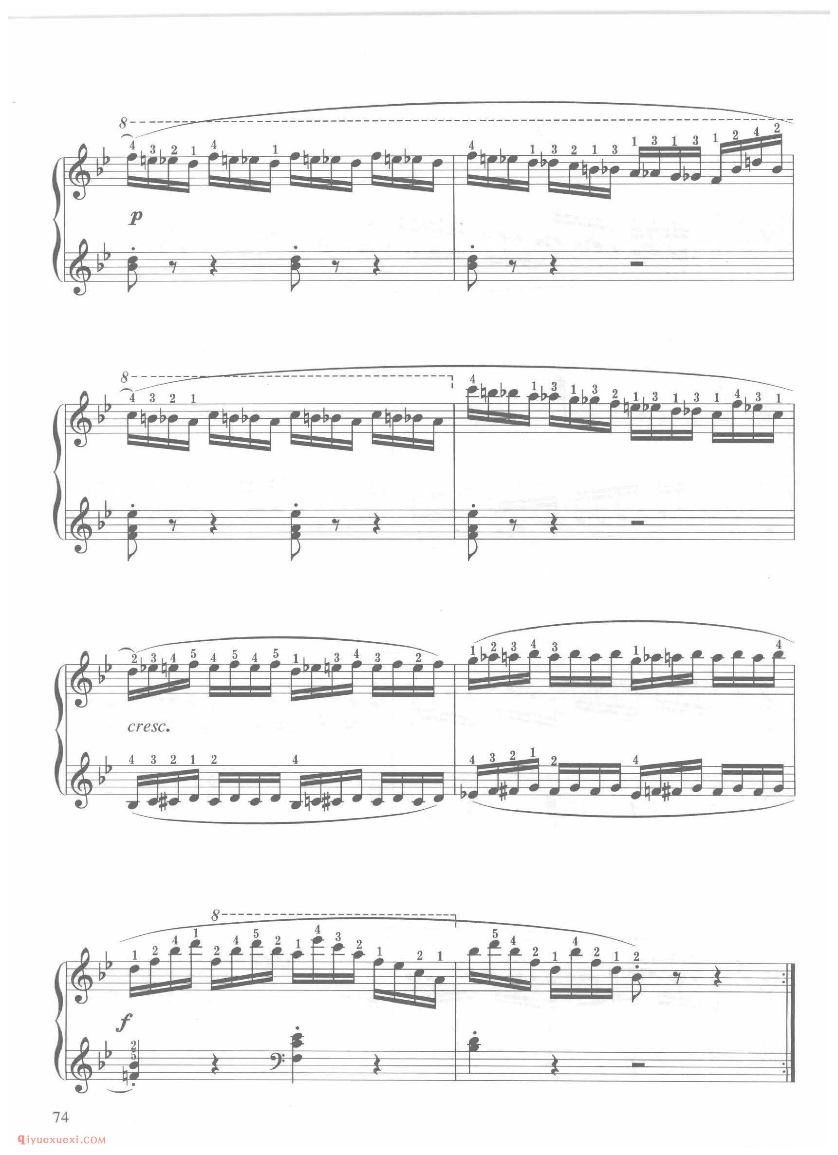 第21条降B大调活泼的快板( Allegro vivace)车尔尼钢琴作品849_常桦讲解 注释