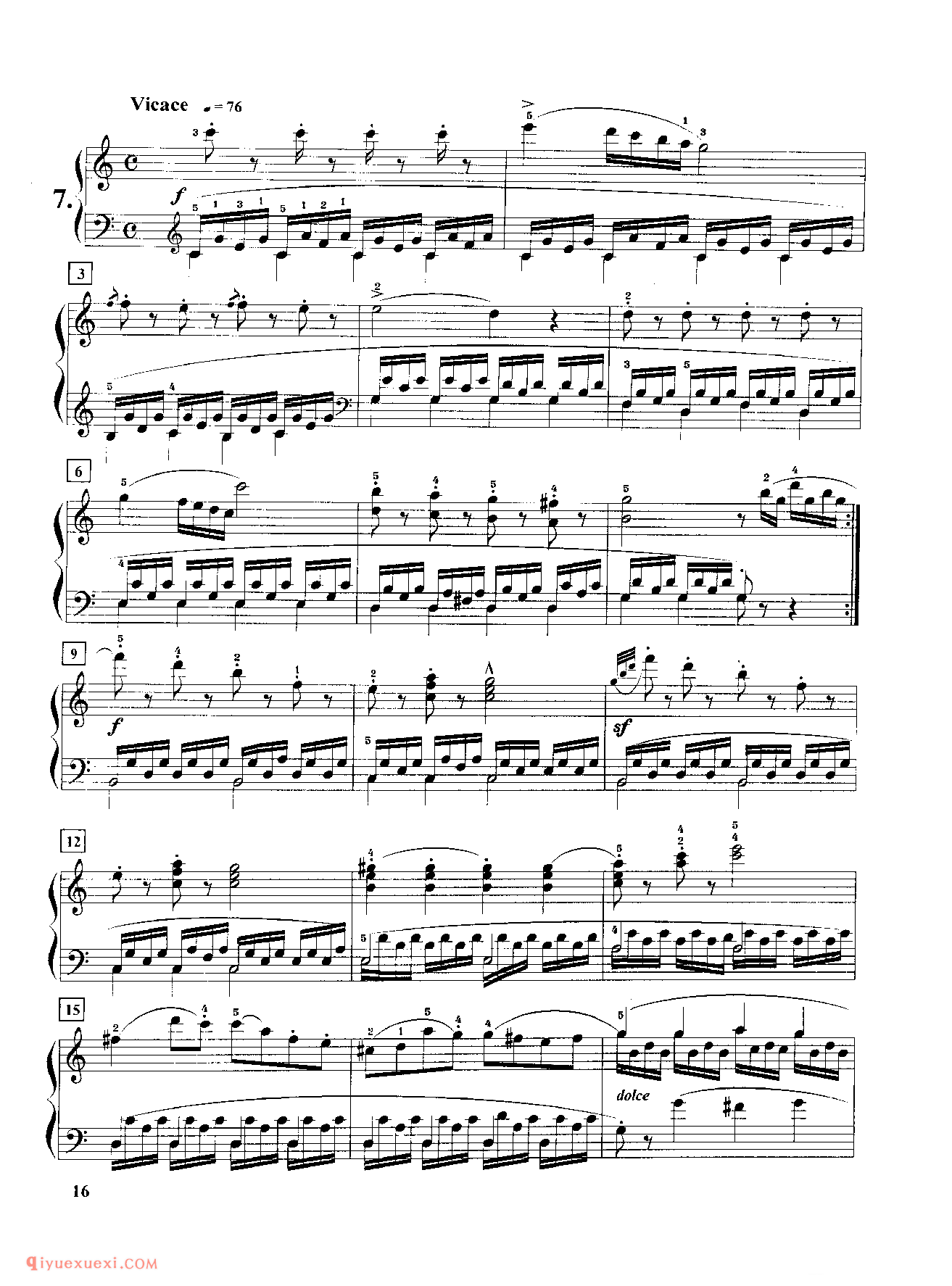 第七条跳音和分解和弦练习_车尔尼849钢琴练习曲_黄伊娜