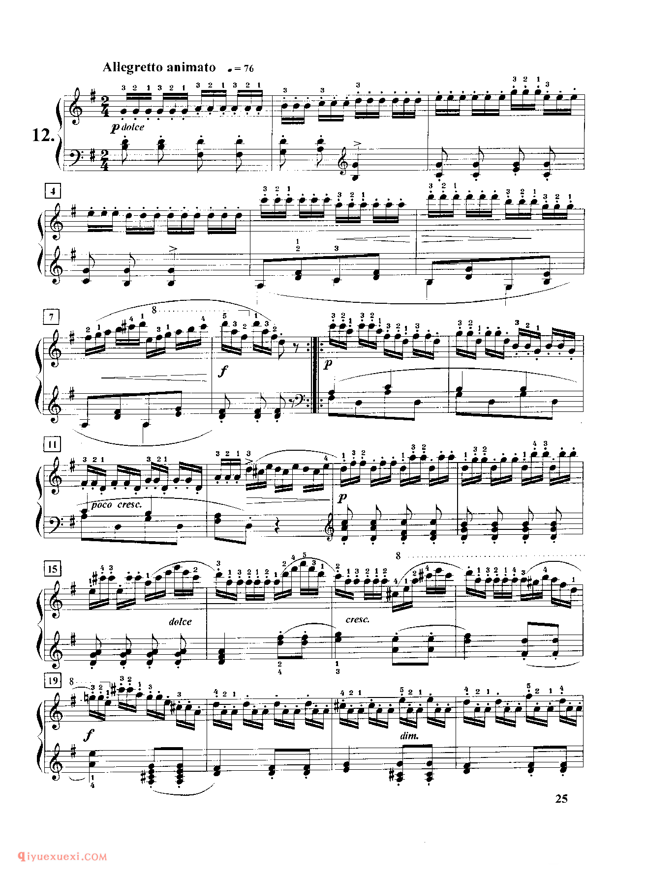第十二条带跳音三连音的同音反复练习_车尔尼849钢琴练习曲_黄伊娜