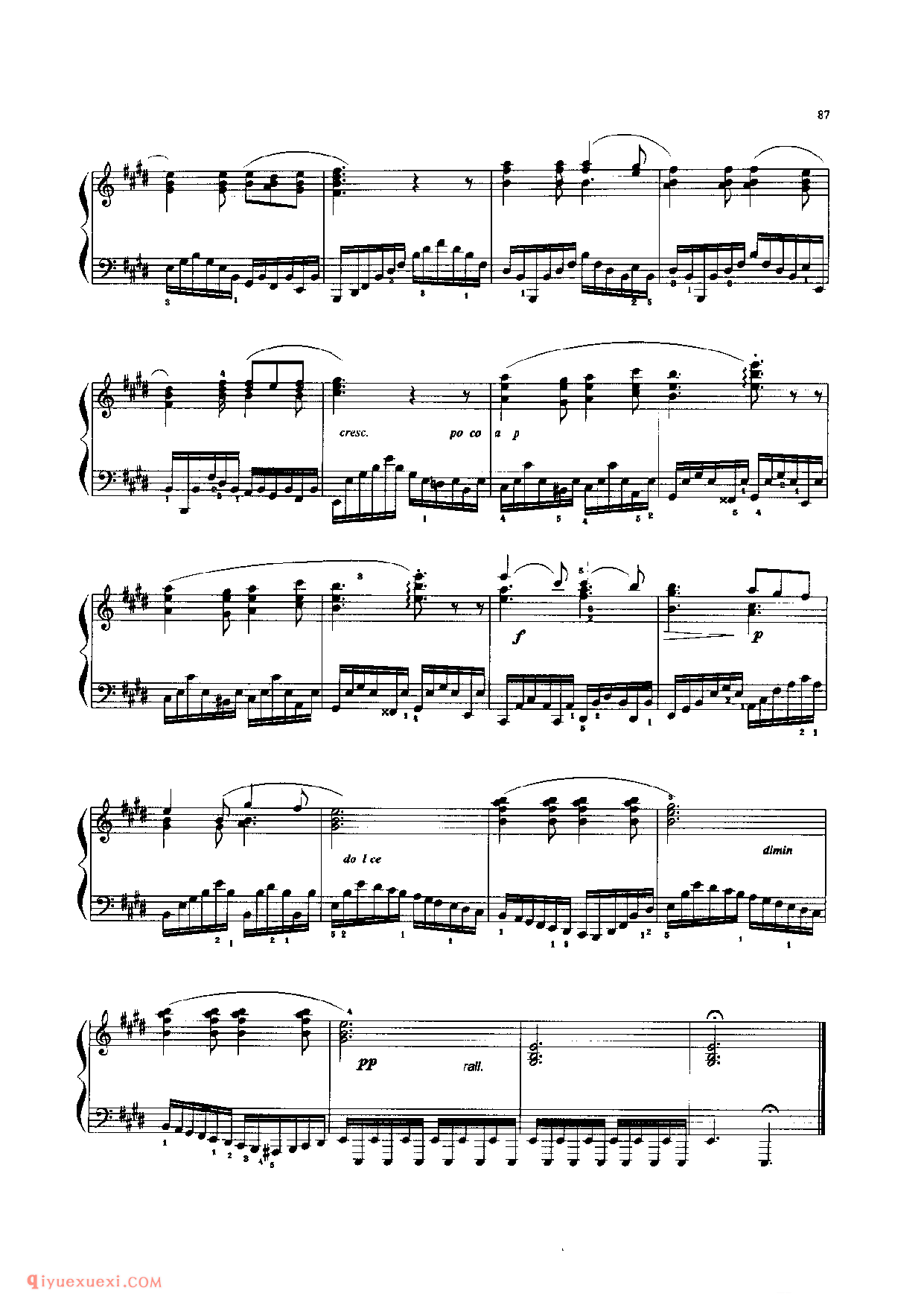 第二十三条_左手手指轻快地触键_车尔尼740手指技术练习_奥地利