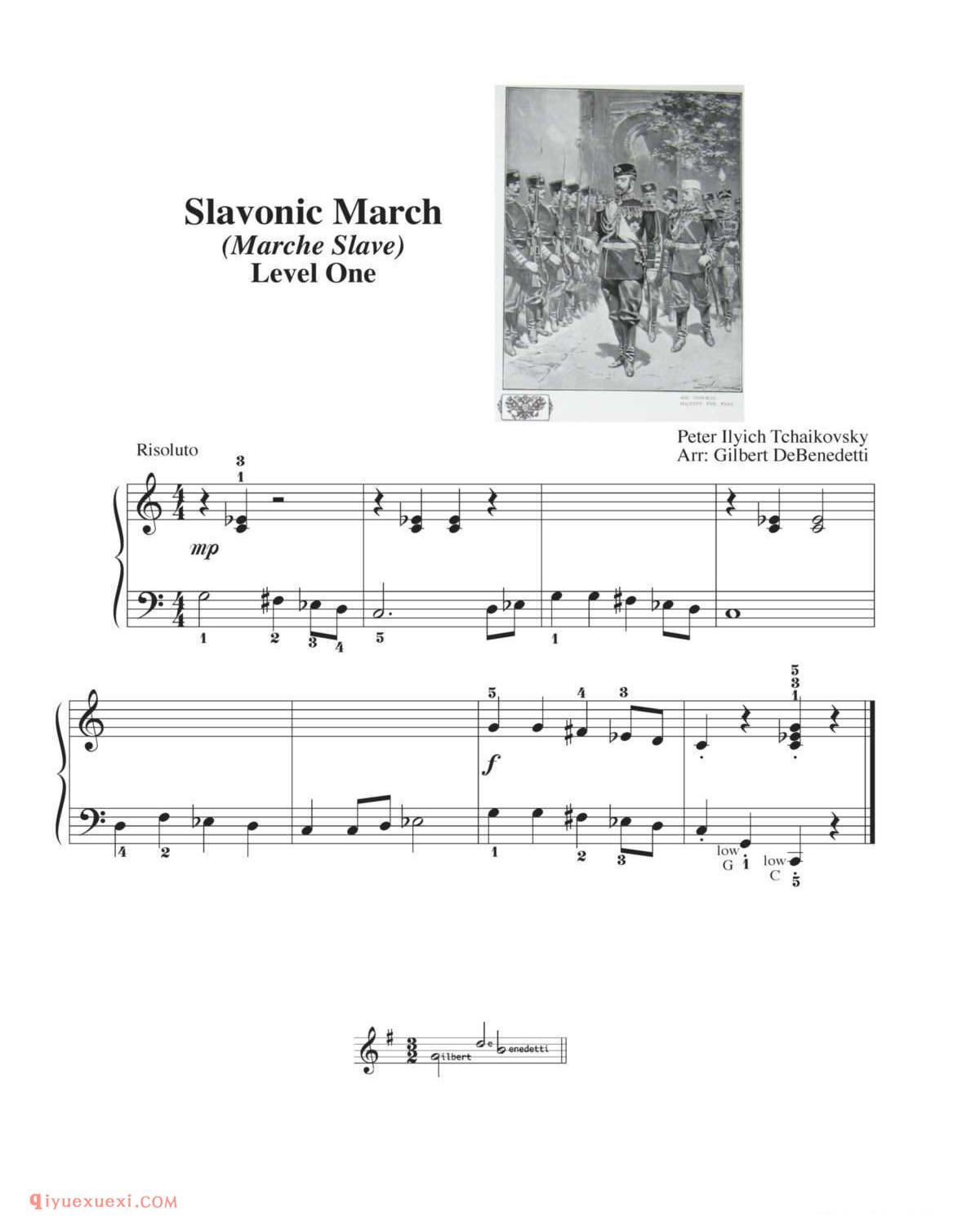 Slavonic March_初级钢琴练习曲