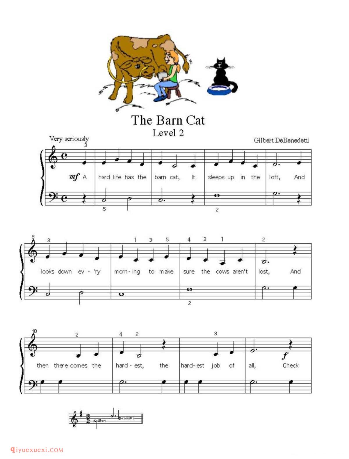 The Barn Cat_钢琴二级练习曲