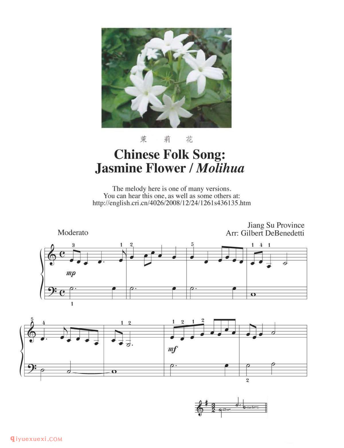 Jasmine Flower / Molihua_钢琴三级练习曲