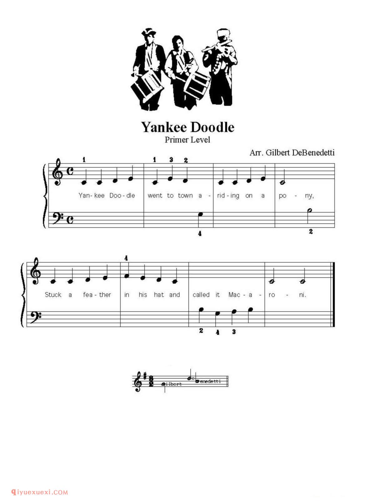 Yankee Doodle_钢琴初级练习曲