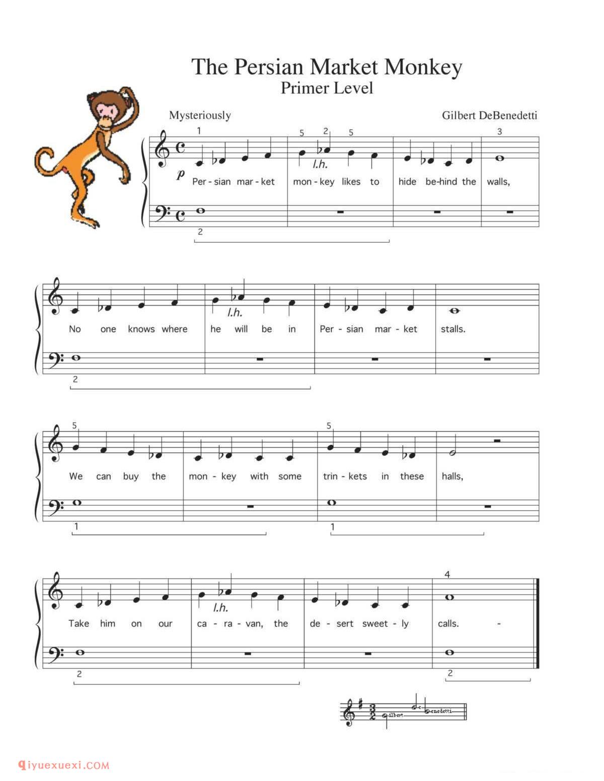 The Persian Market Monkey_钢琴初级练习曲
