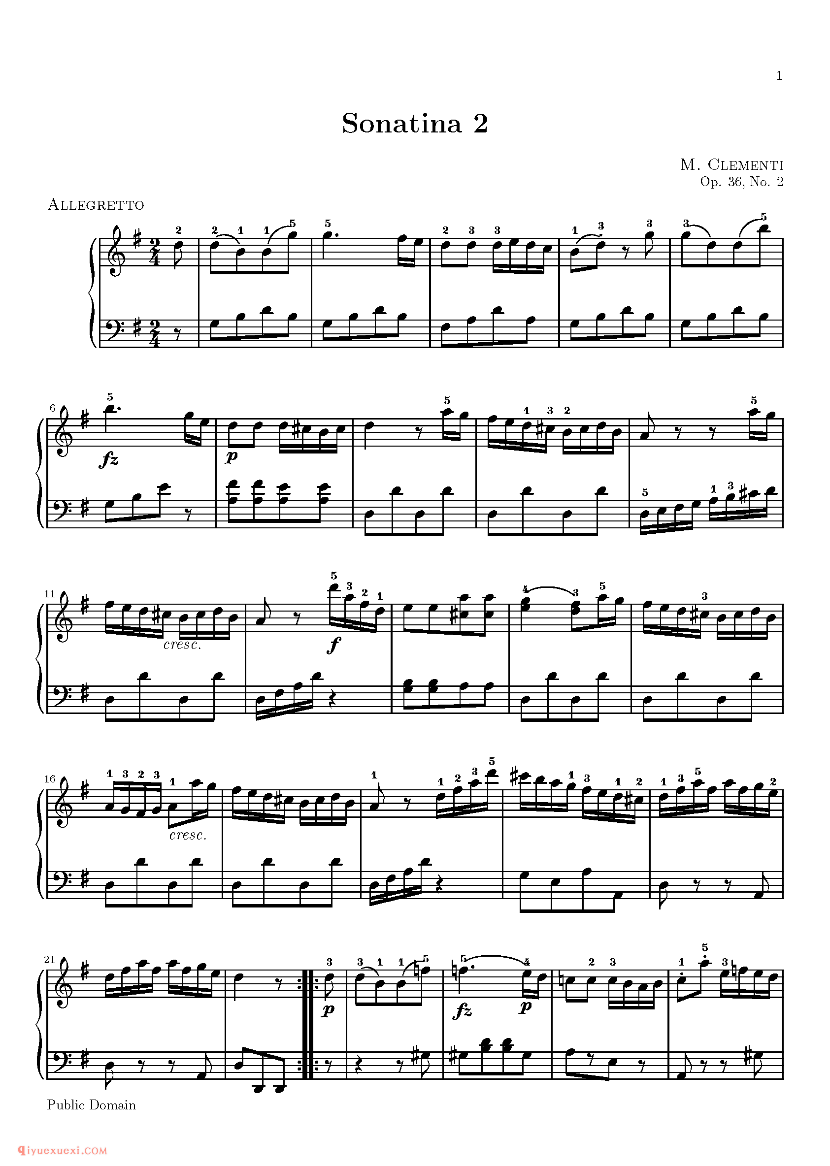 Sonatina 2_钢琴中级练习曲