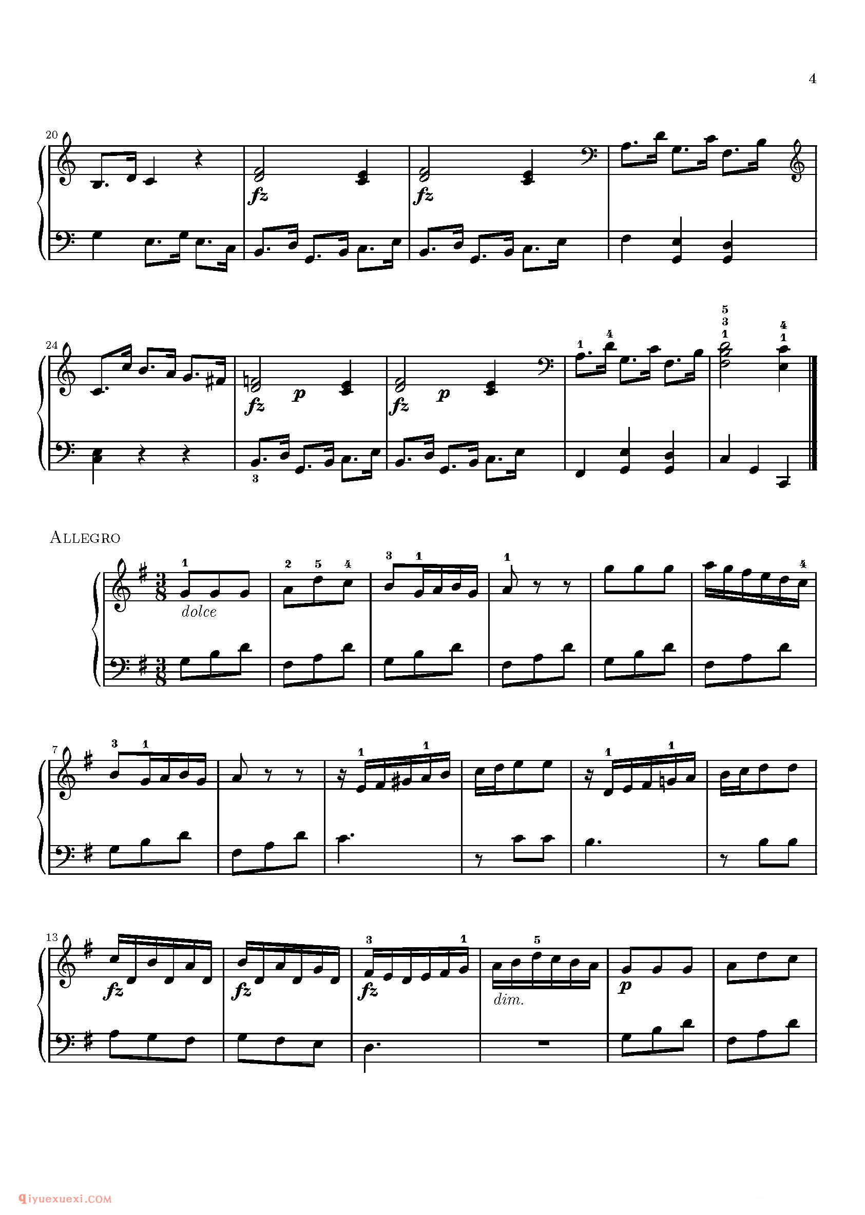 Sonatina 2_钢琴中级练习曲