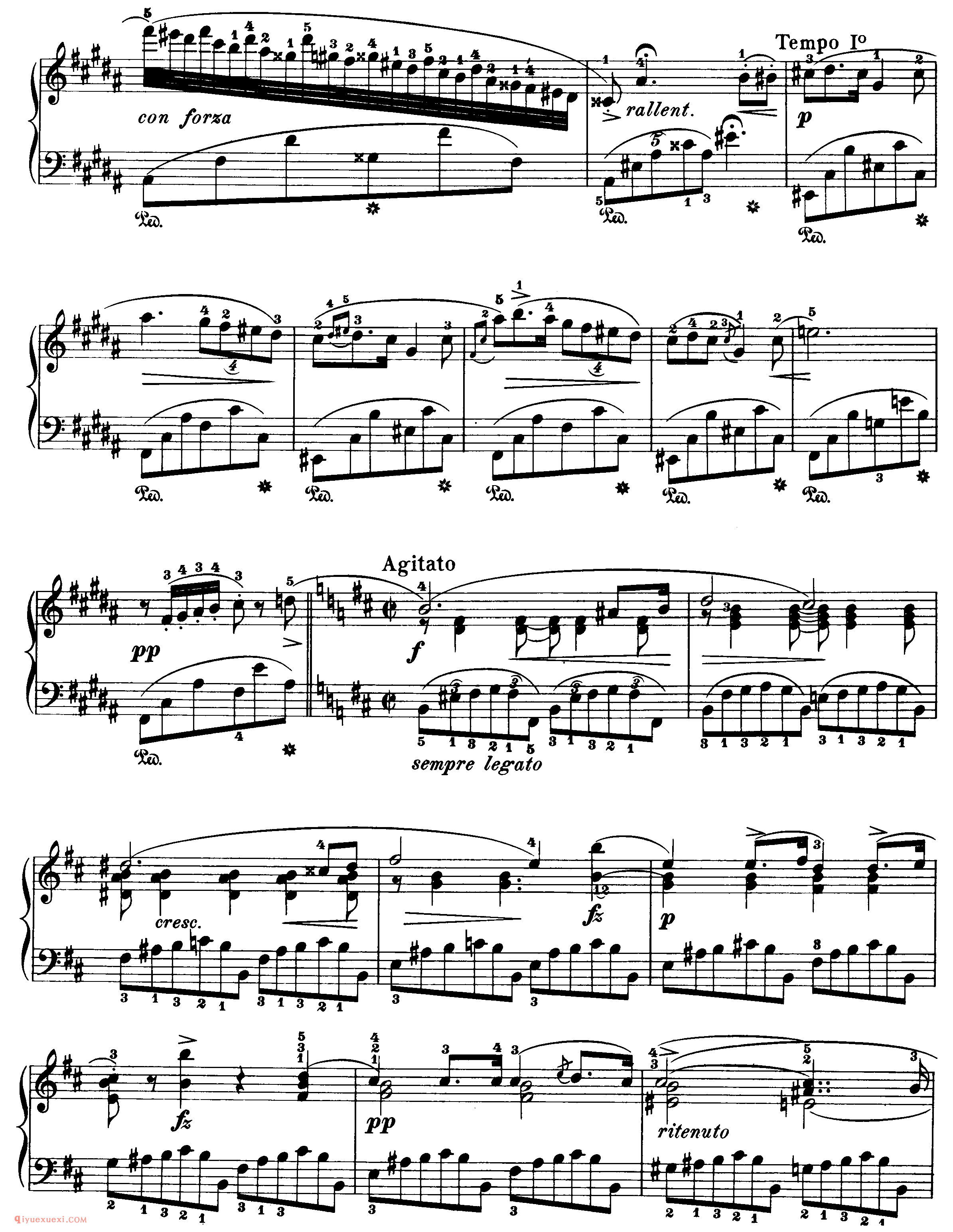 nocturne op.9,no.3_B大调_夜曲_肖邦钢琴谱