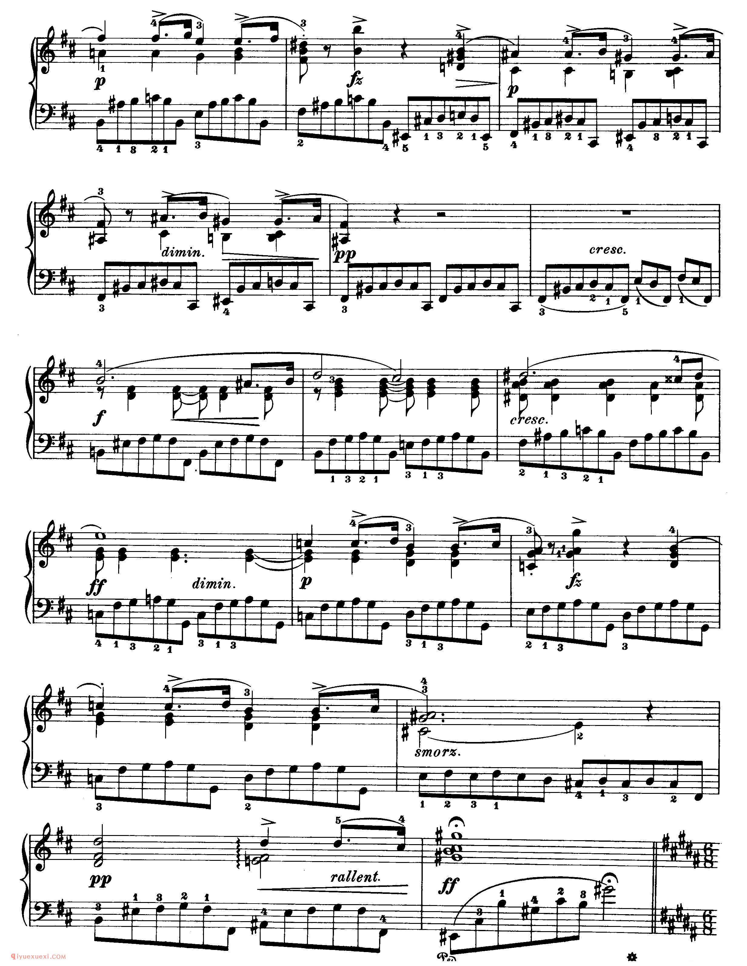 nocturne op.9,no.3_B大调_夜曲_肖邦钢琴谱