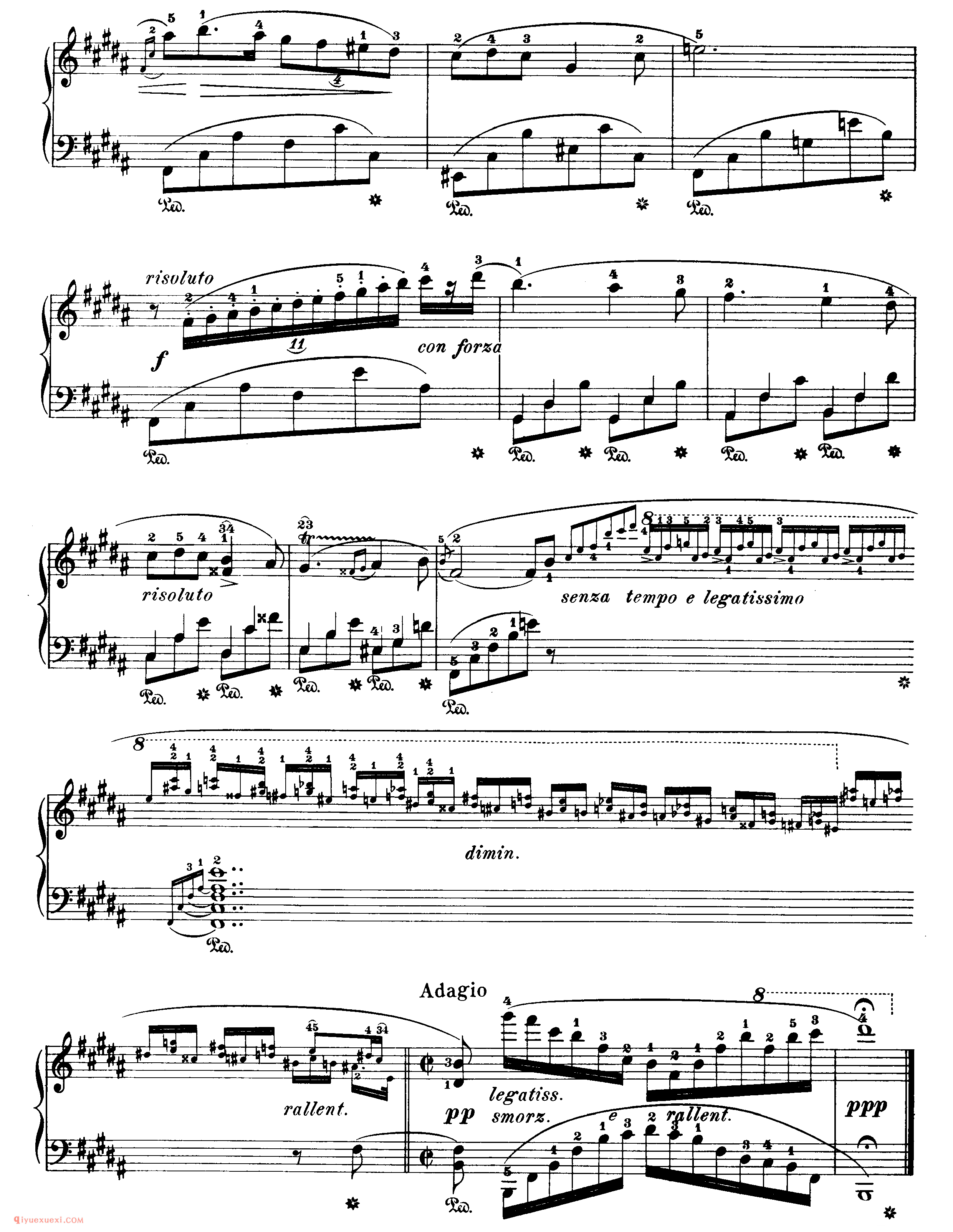 nocturne op.9,no.3_B大调_夜曲_肖邦钢琴谱