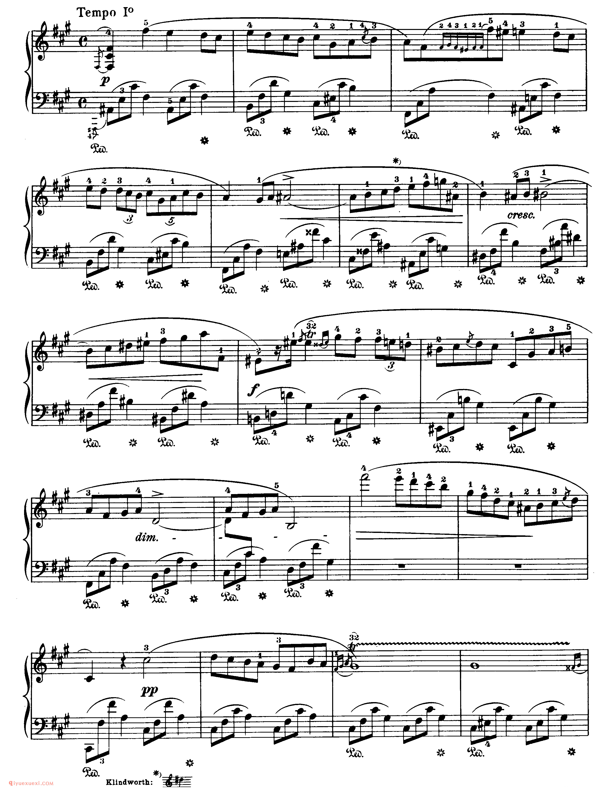 nocturne op.48,no.2_升f小调作品48-2_夜曲_肖邦钢琴谱