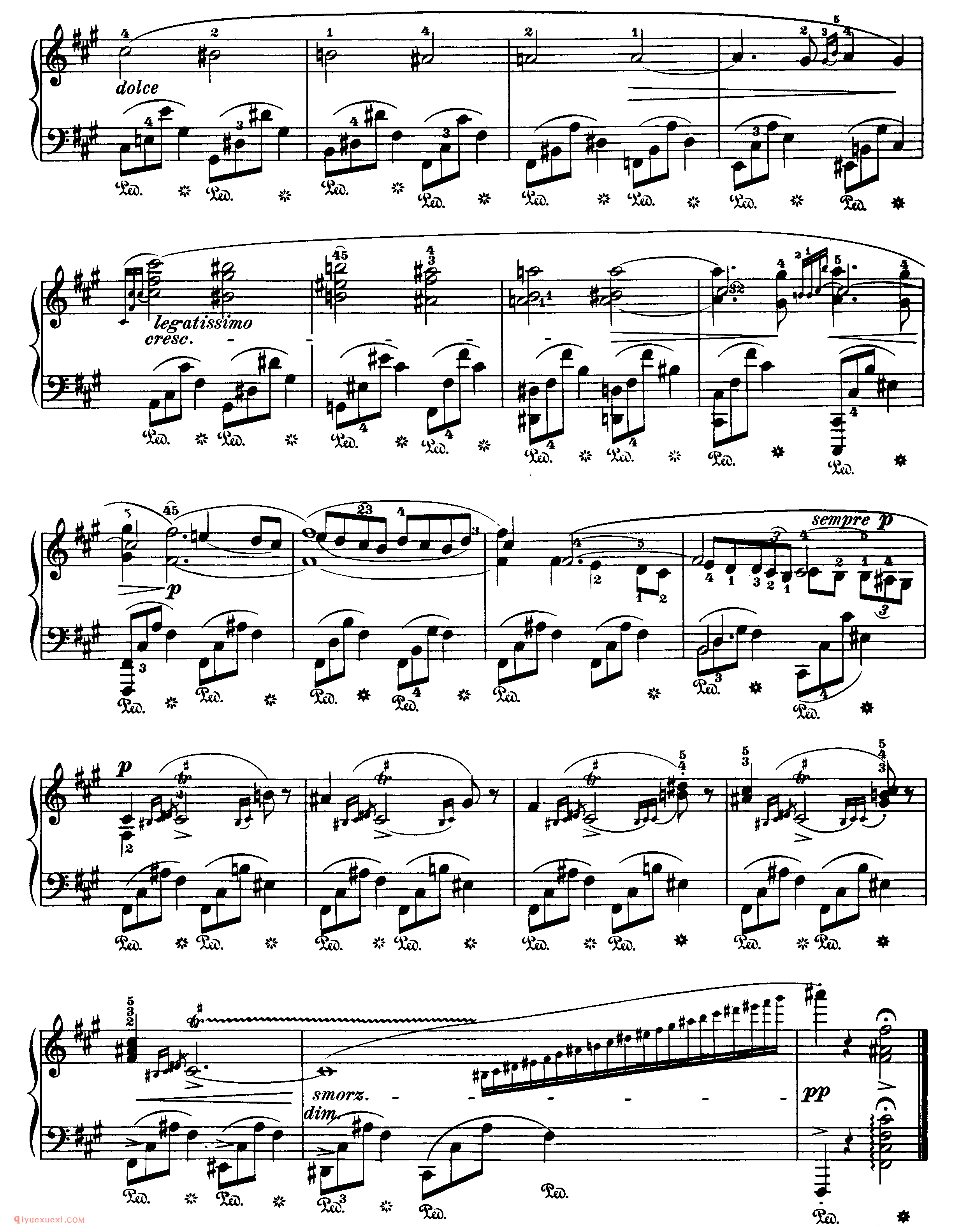 nocturne op.48,no.2_升f小调作品48-2_夜曲_肖邦钢琴谱