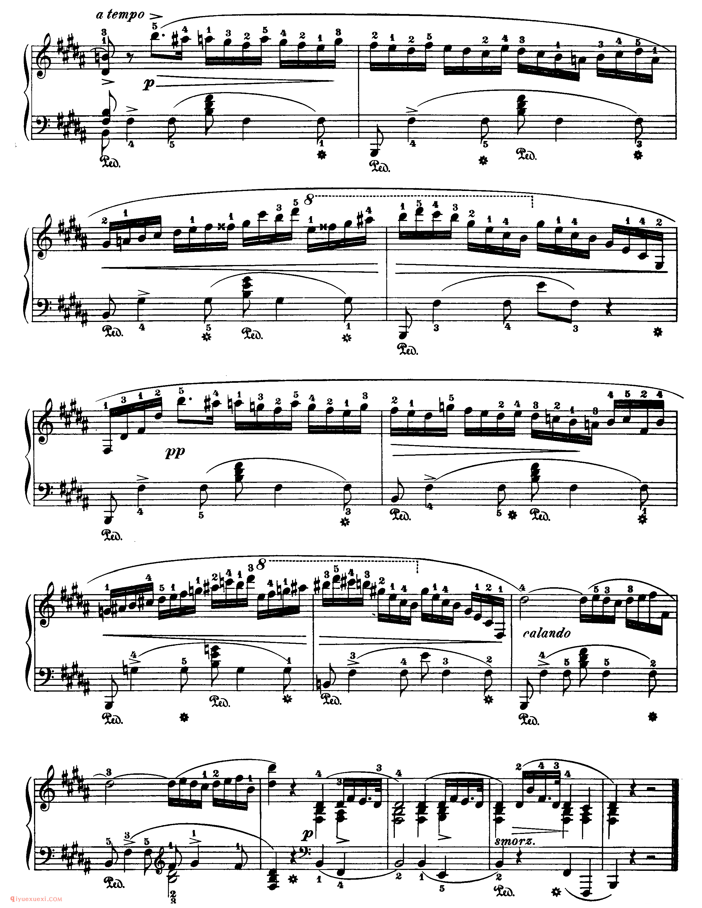 nocturne op.62,no.1_B大调作品62-1_夜曲_肖邦钢琴谱