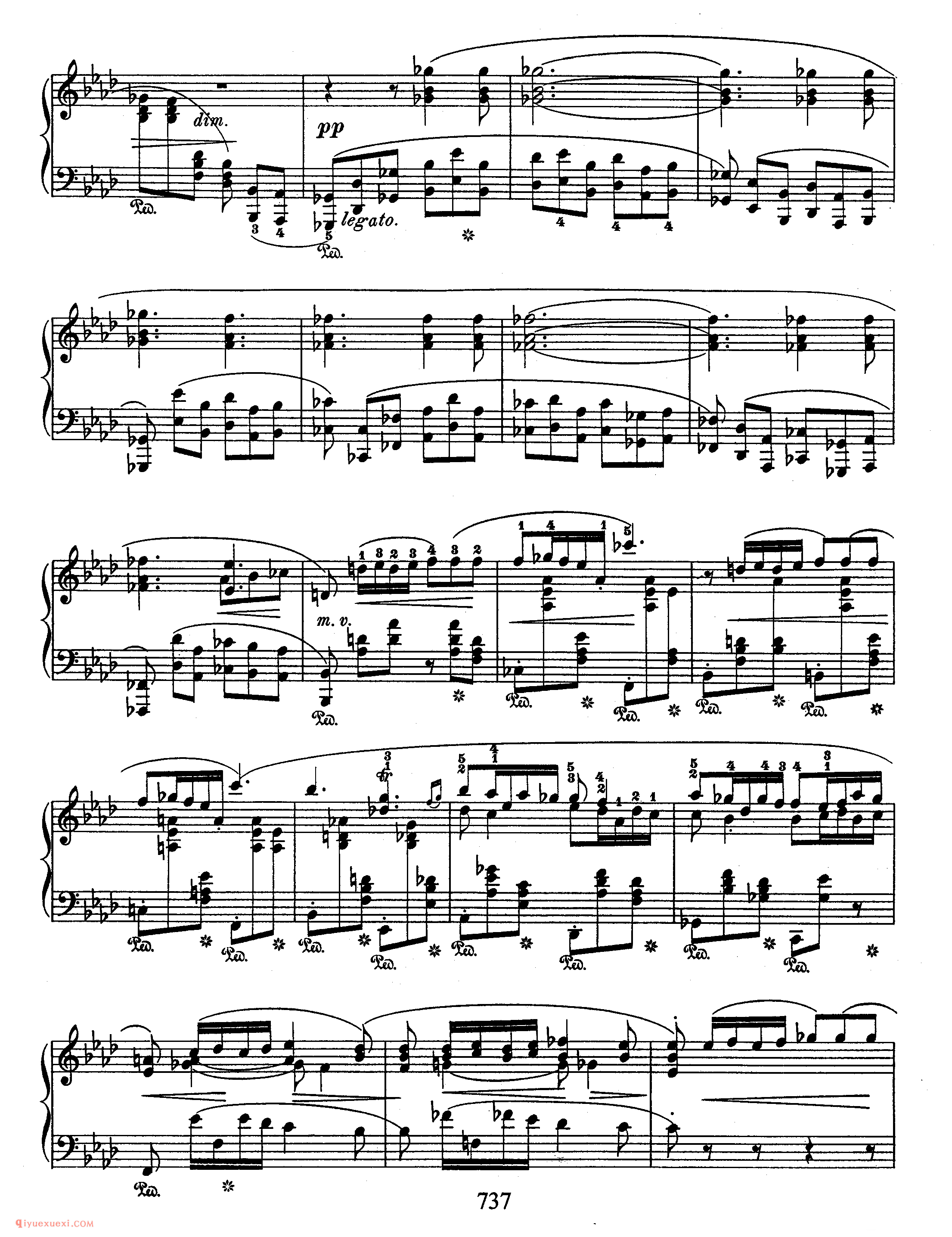 肖邦《f小调第四叙事曲》Chopin Ballade No.4_叙事曲_肖邦钢琴谱